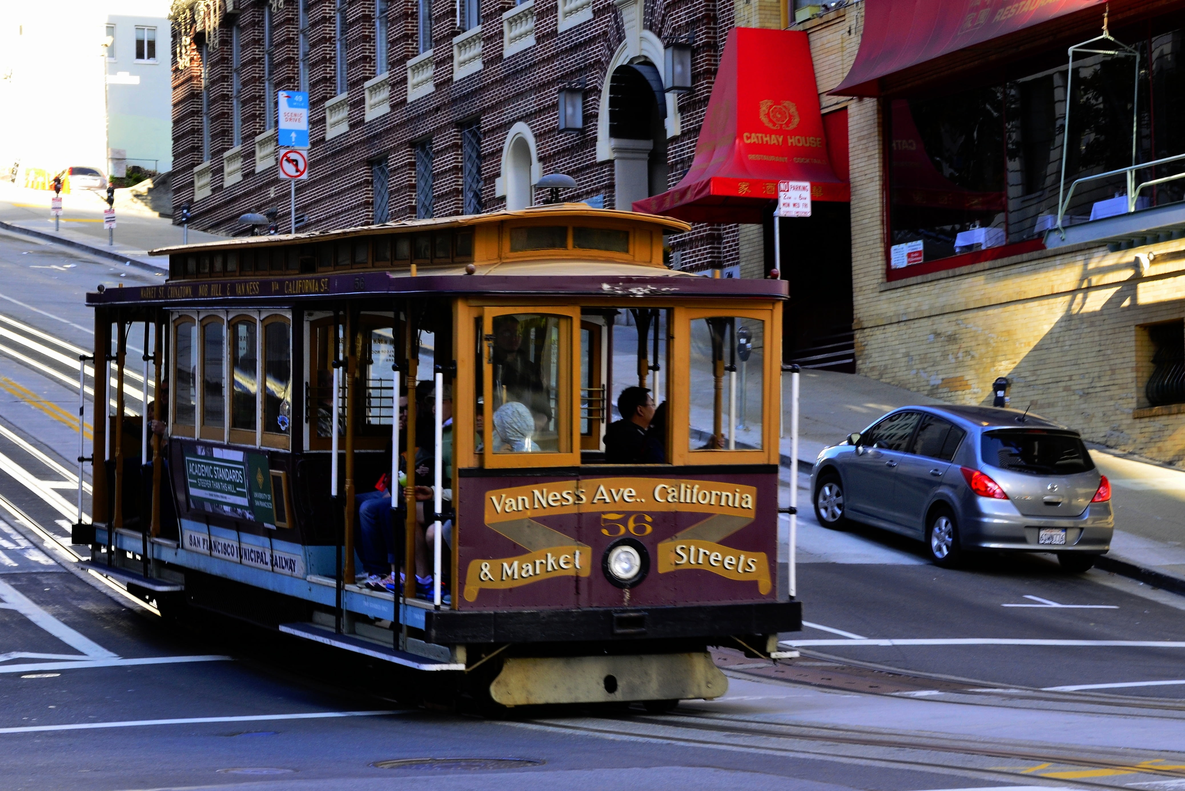 building exterior, travel, public transportation, cable, symbol, tourism, california, urban, mode of transportation, architecture, train, san, selective, HD Wallpaper