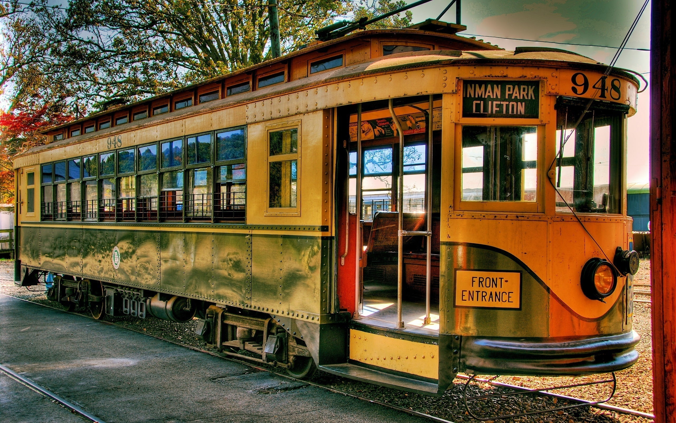 vintage, old, tramway, hdr, 2K, HD Wallpaper