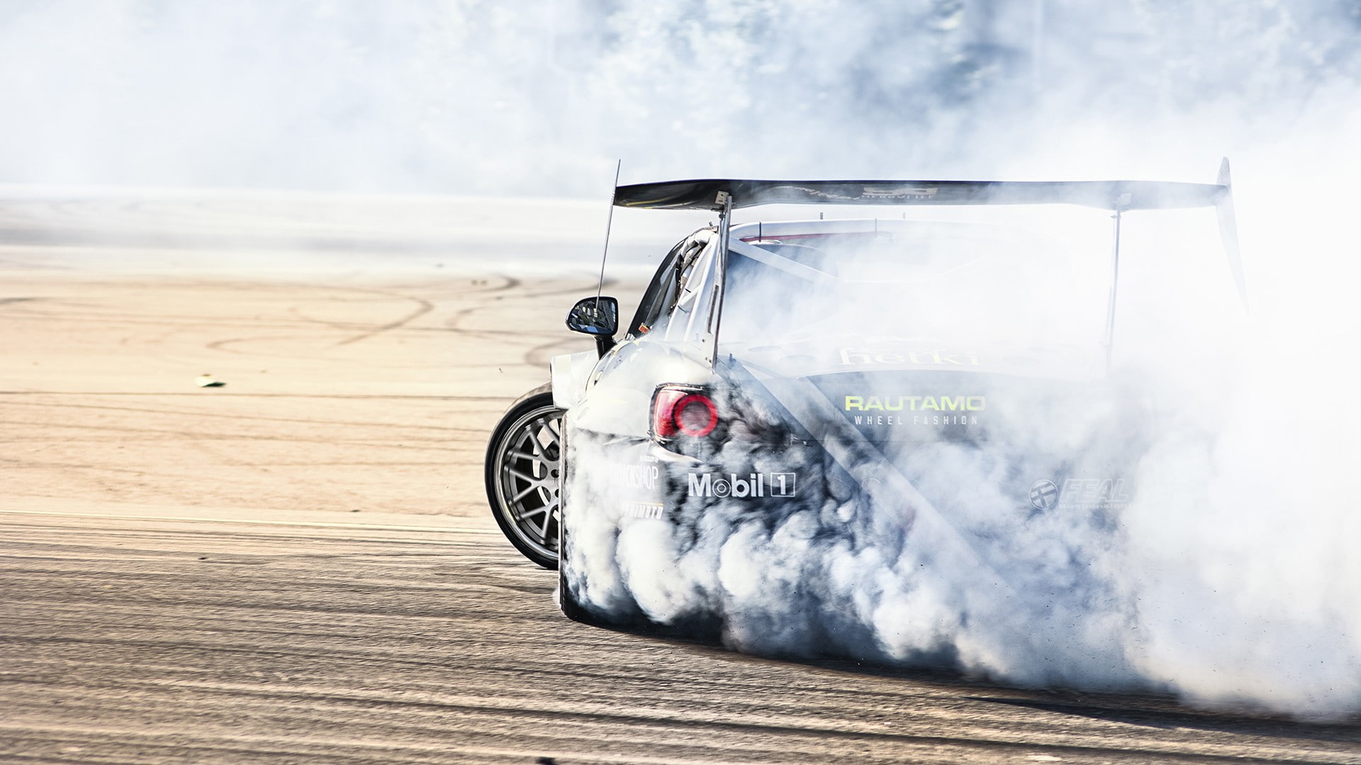 tire, sport, smoke - physical structure, motor vehicle, dust, drift, mode of transportation, auto racing, off-road vehicle, outdoors, 1080P, motion, speed, HD Wallpaper