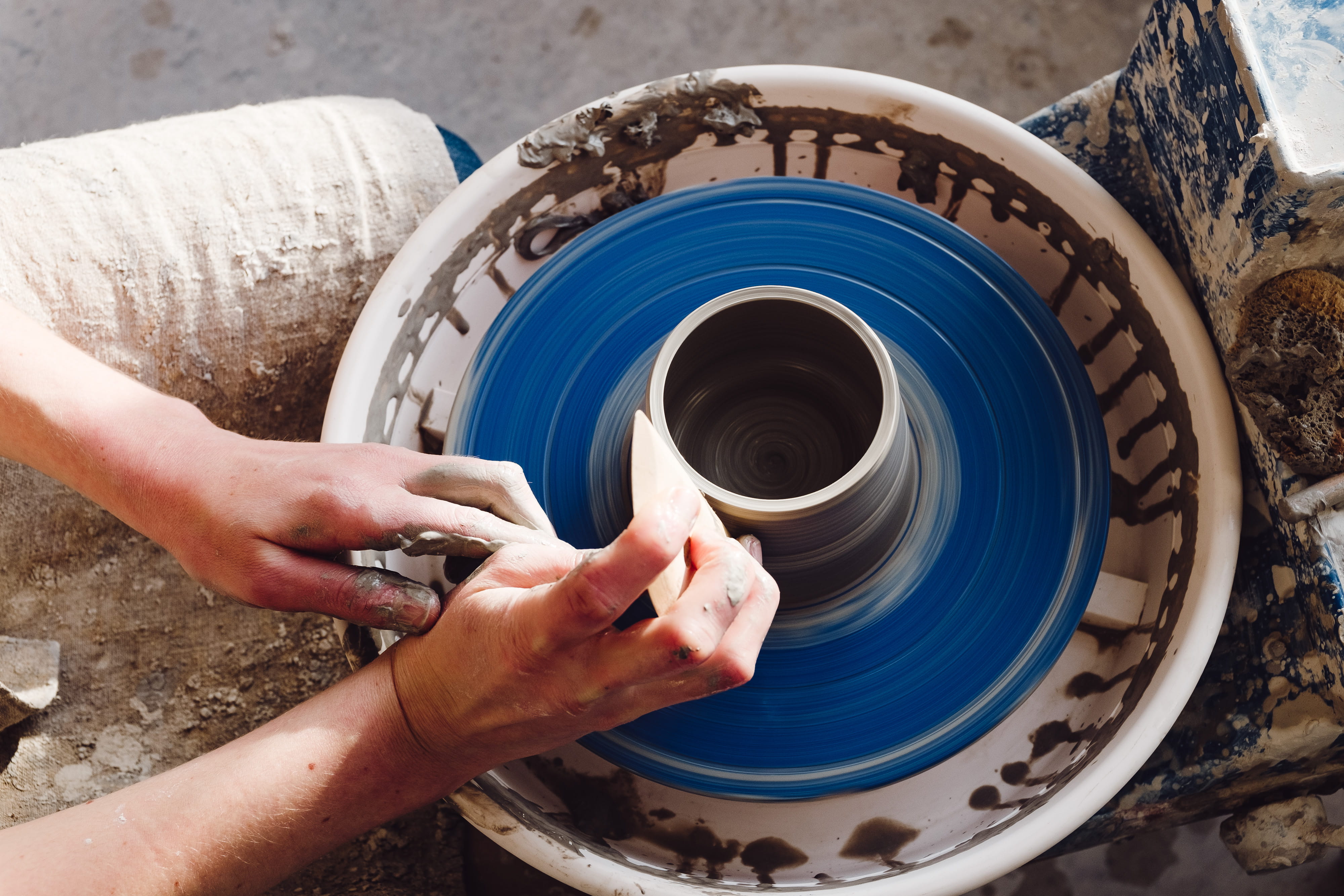hand, tire, human body part, creative, design, spinning, culture, studio, pot, handcraft, craftsman, close-up, high angle view, art, clay, holding, wet, HD Wallpaper