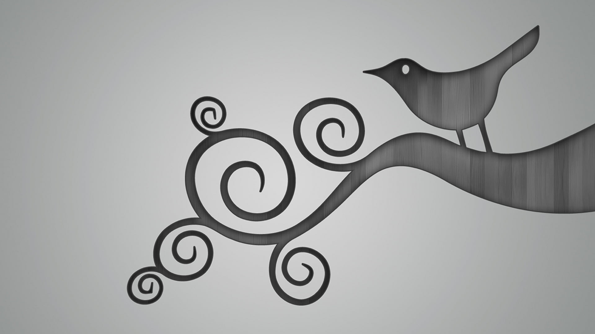 gray,  grey, curve, design, shape, number, indoors, abstract, gray background, pattern, symbol, white color, 1080P, birds, monochrome, chrome, art and craft, HD Wallpaper