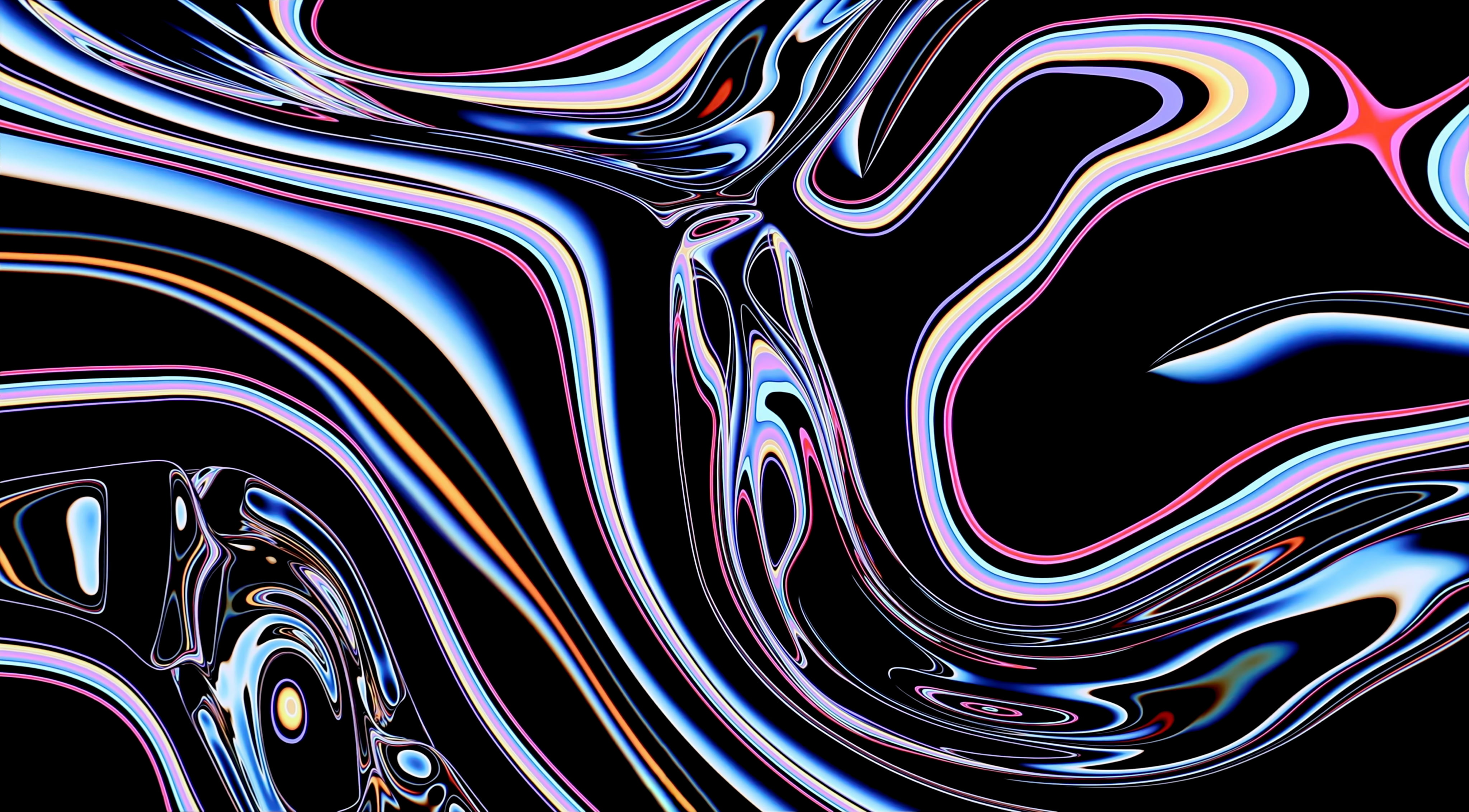 digital art, 4K, chrome, 4K, MacBook, HD Wallpaper