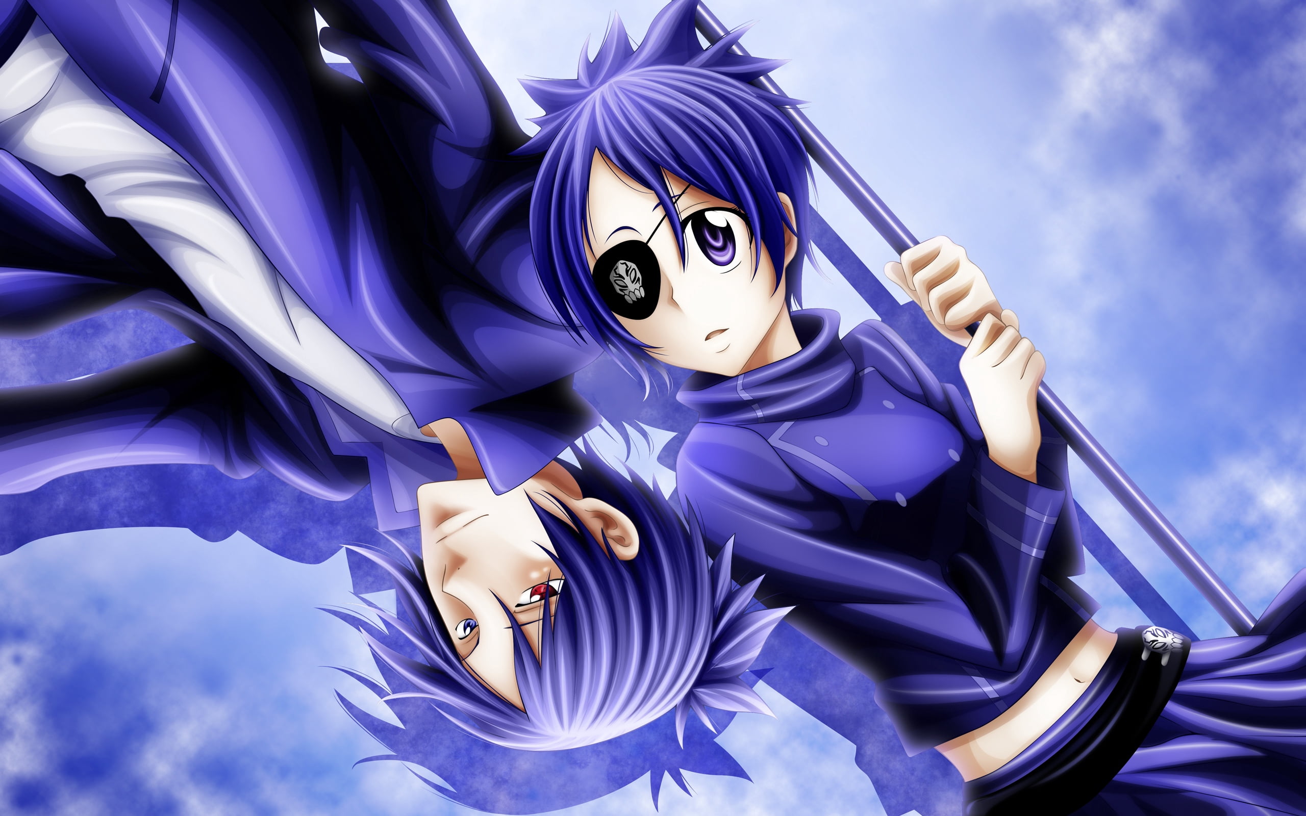 fantasy, adult, sky, computer Graphic, characters, women, cloud - sky, male, beautiful, portrait, 2K, girl, representation, pose, anime, human representation, HD Wallpaper