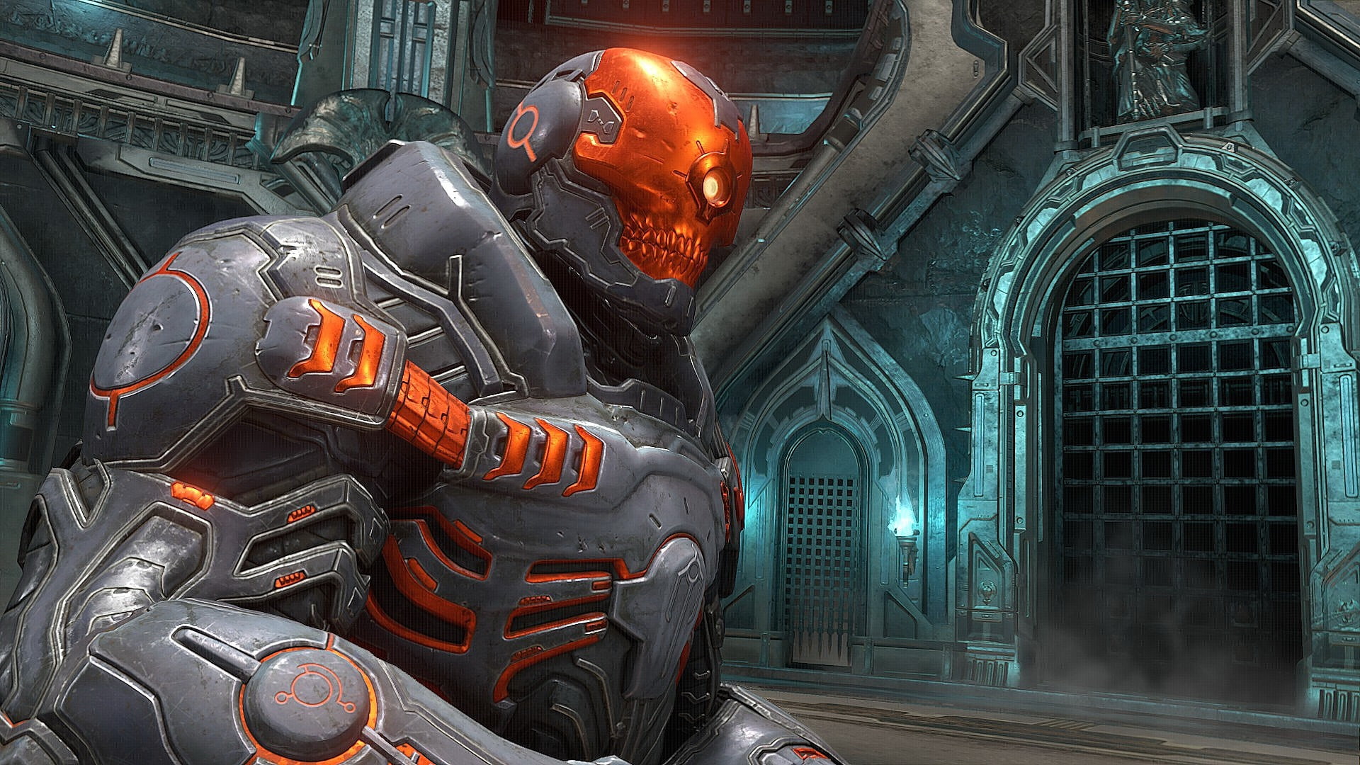 DOOM Eternal, hangman rock, 1080P, skin, doomguy, the game, HD Wallpaper