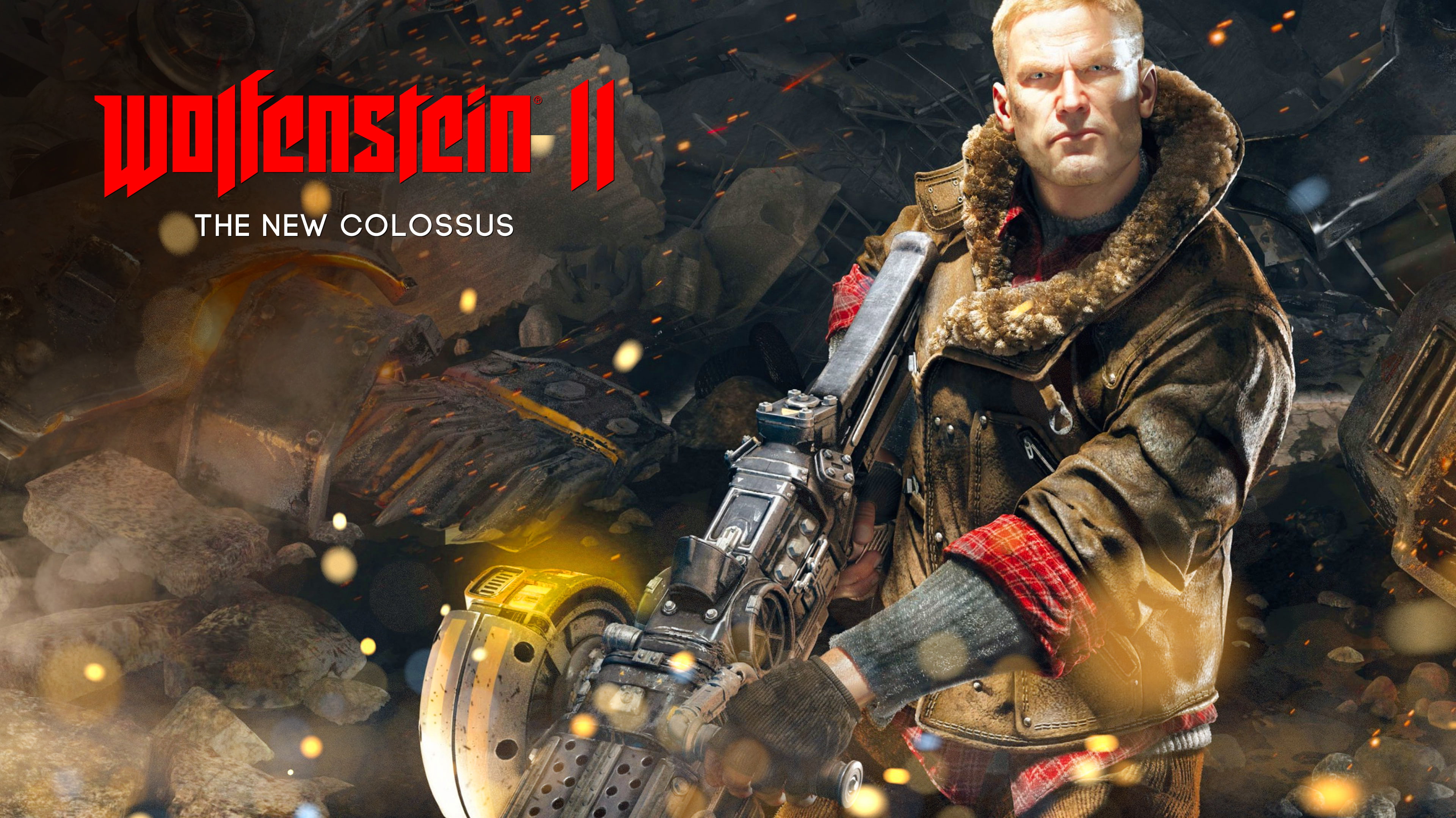 4K, ii, cover, 4K, BJ Blazkowicz, wolfenstein, game, Wolfenstein 2: The New Colossus, HD Wallpaper