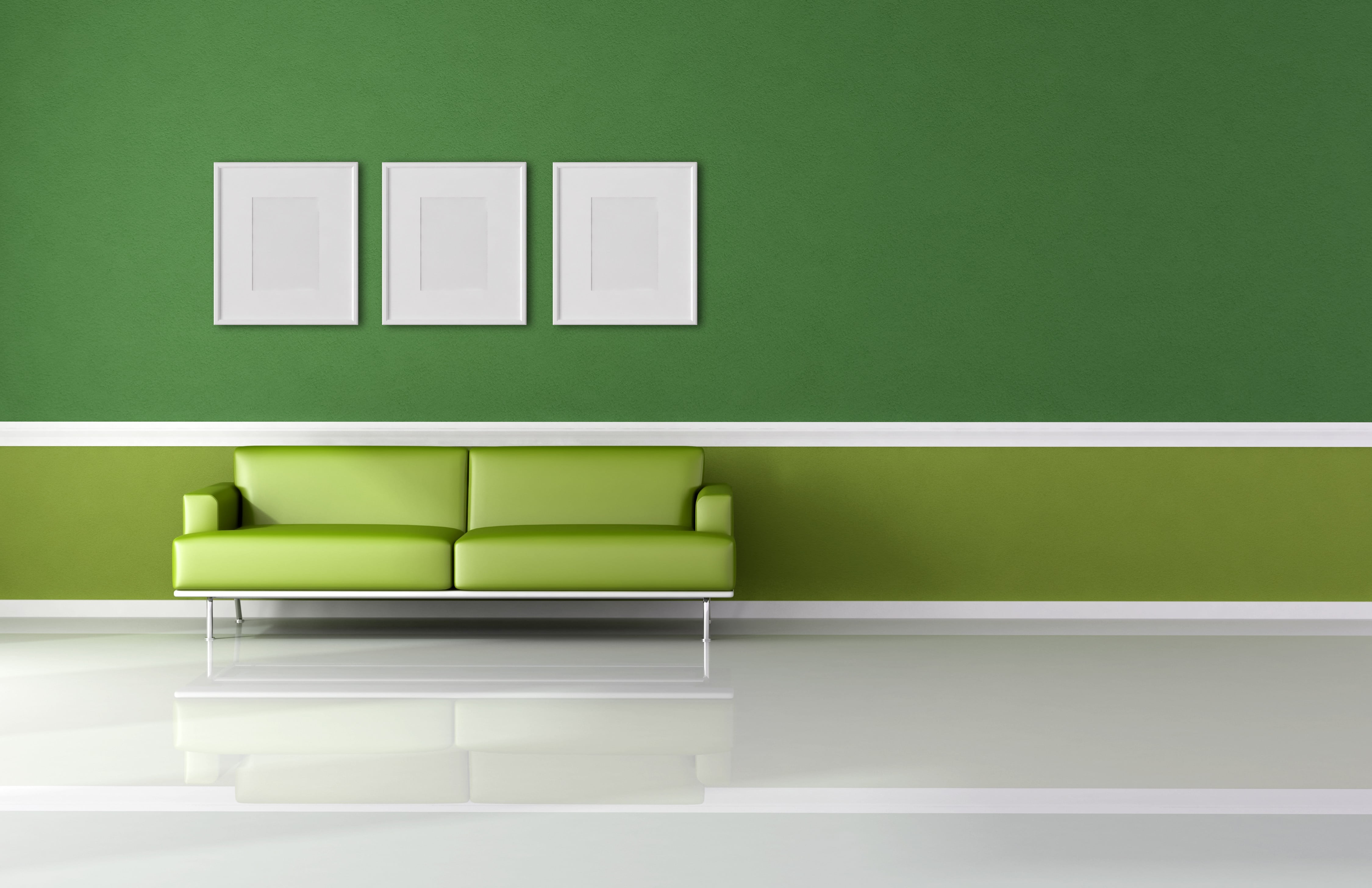 architecture And Buildings, copy space, wall - Building Feature, living Room, green Color, decor, modern, built structure, furniture, comfortable, clean, HD Wallpaper