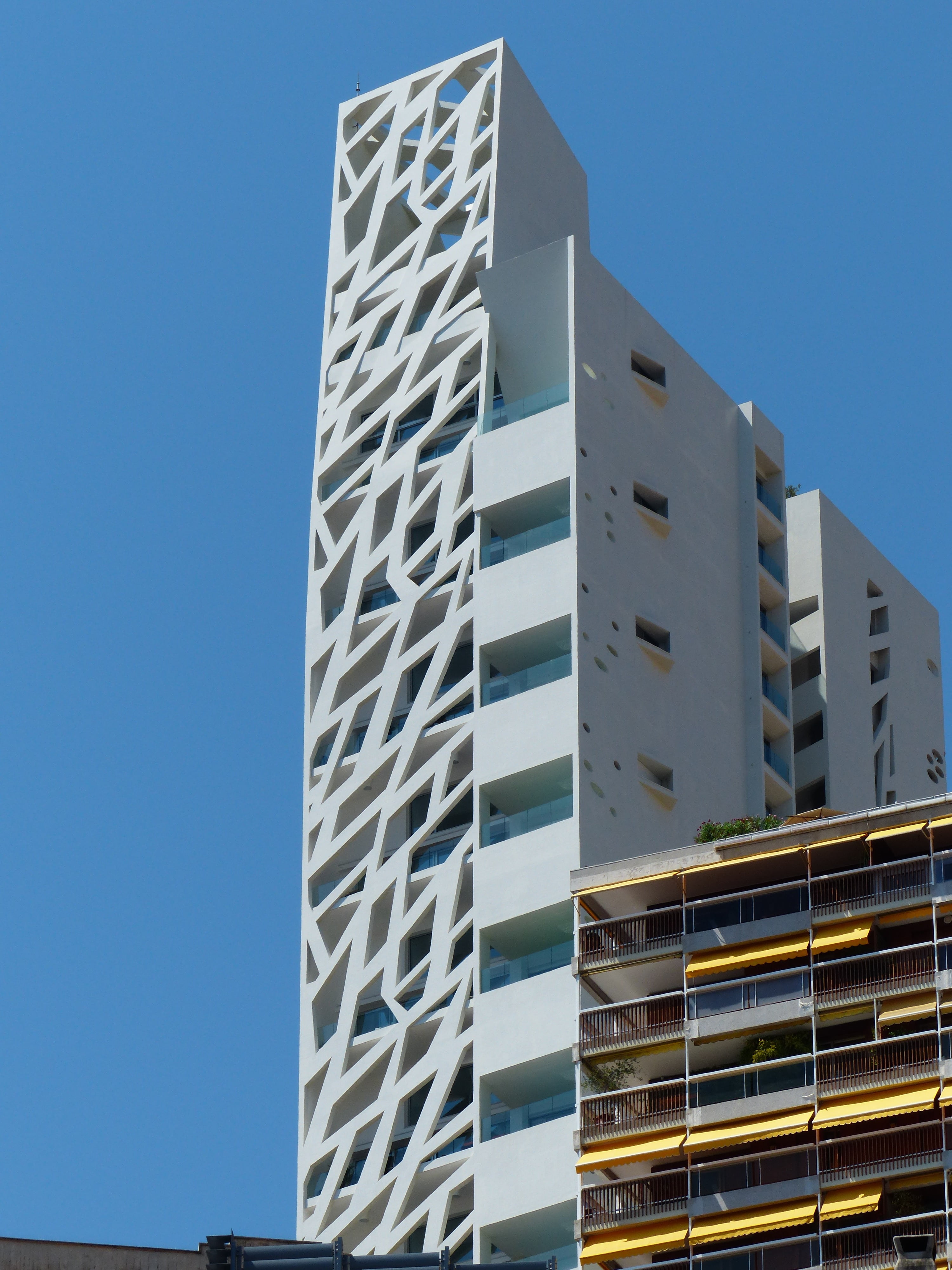 built Structure, city, modern, architecture, apartment, urban Scene, sunlight, monaco, blue, nature, tower, construction Industry, building, clear sky, Phone HD Wallpaper
