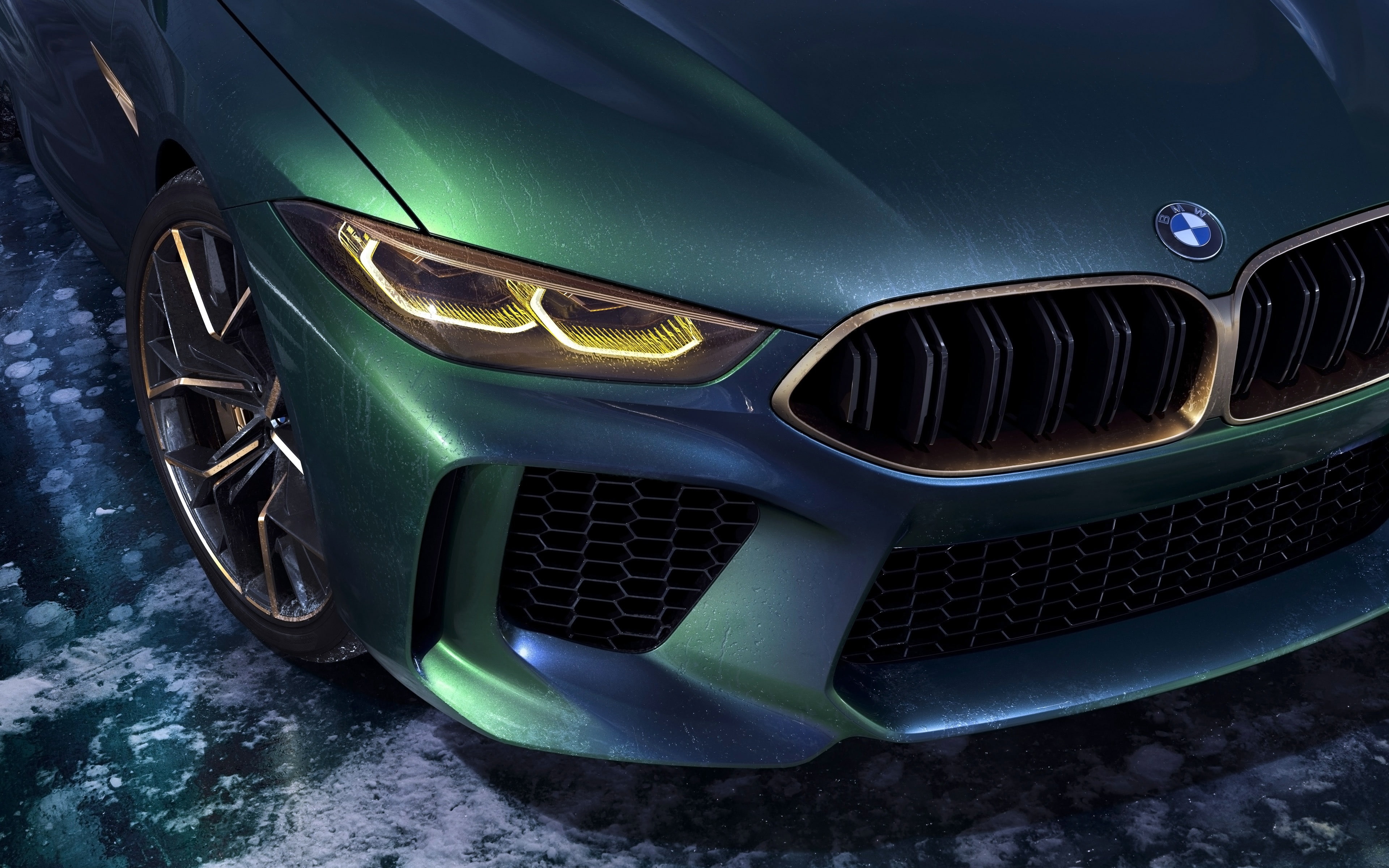 wealth, vehicle part, land vehicle, metal, transportation, lighting equipment, no people, concept, m, chrome, bmw, details, 4K, vintage car, headlight, HD Wallpaper