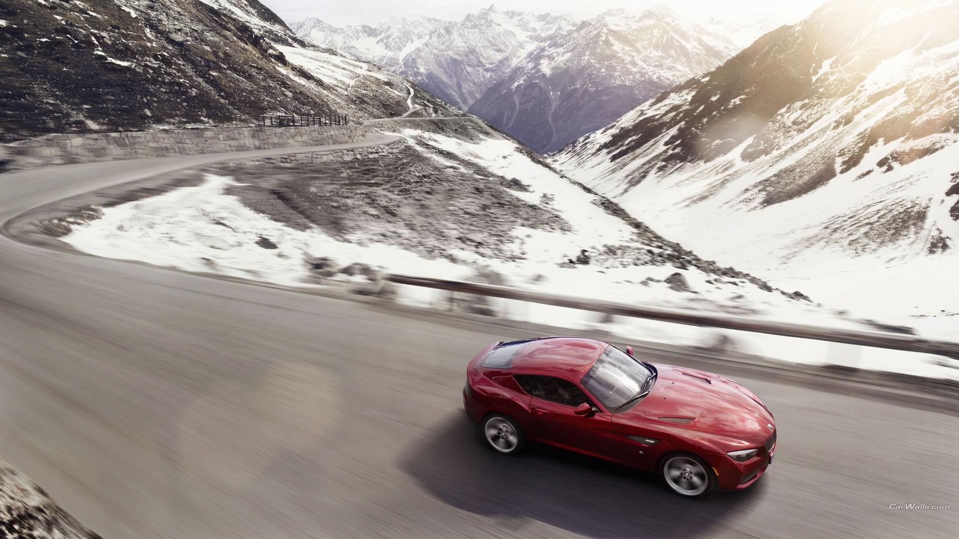 car, sedan, mercedes, motor vehicle, snow, outdoors, benz, snowcapped mountain, blurred motion, transportation, day, BMW Z4, mode of transportation, land vehicle, HD Wallpaper