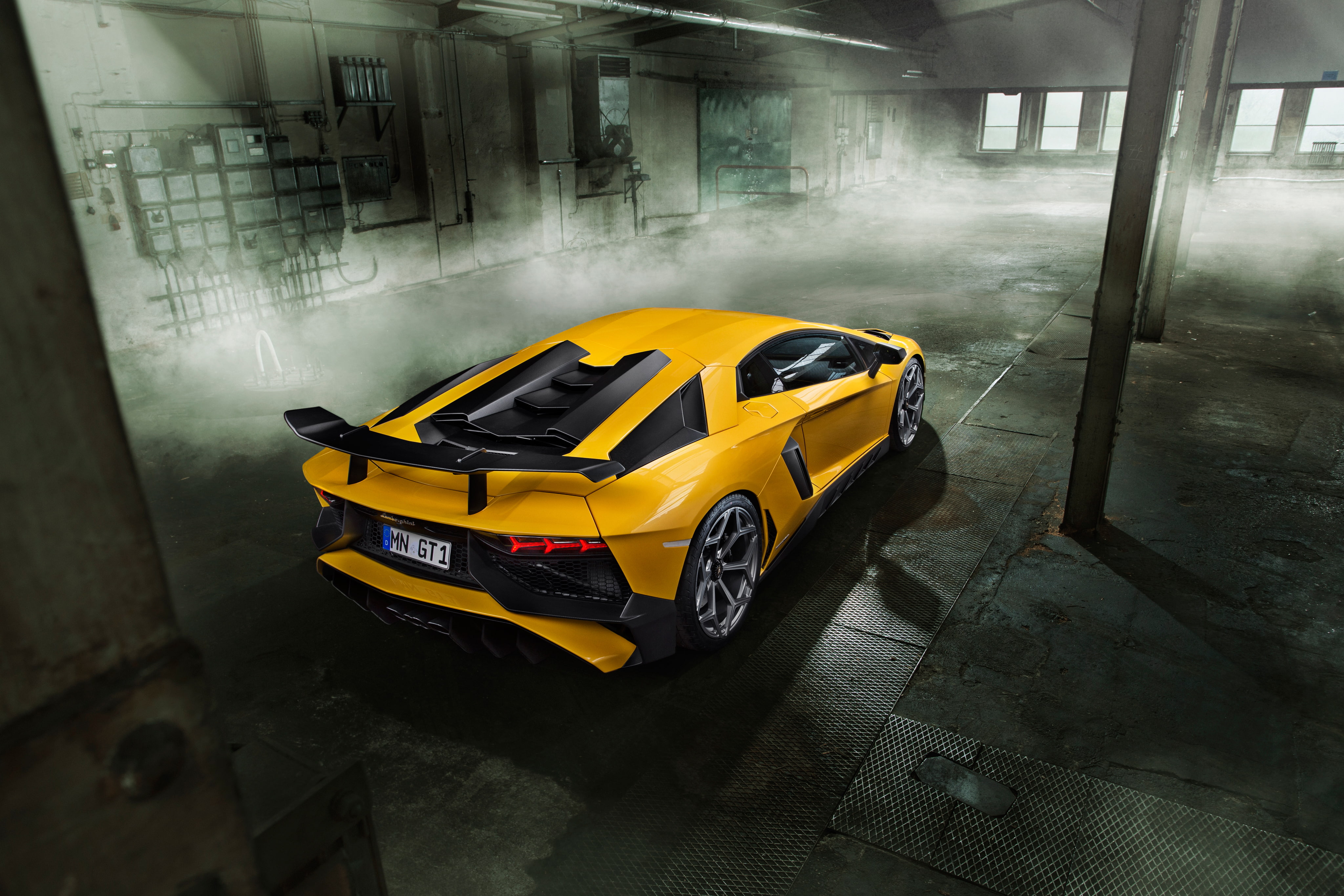 Novitec, supercar, LP 750-4, Lamborghini, 4K, yellow, Torado, car, Aventador, auto, HD Wallpaper