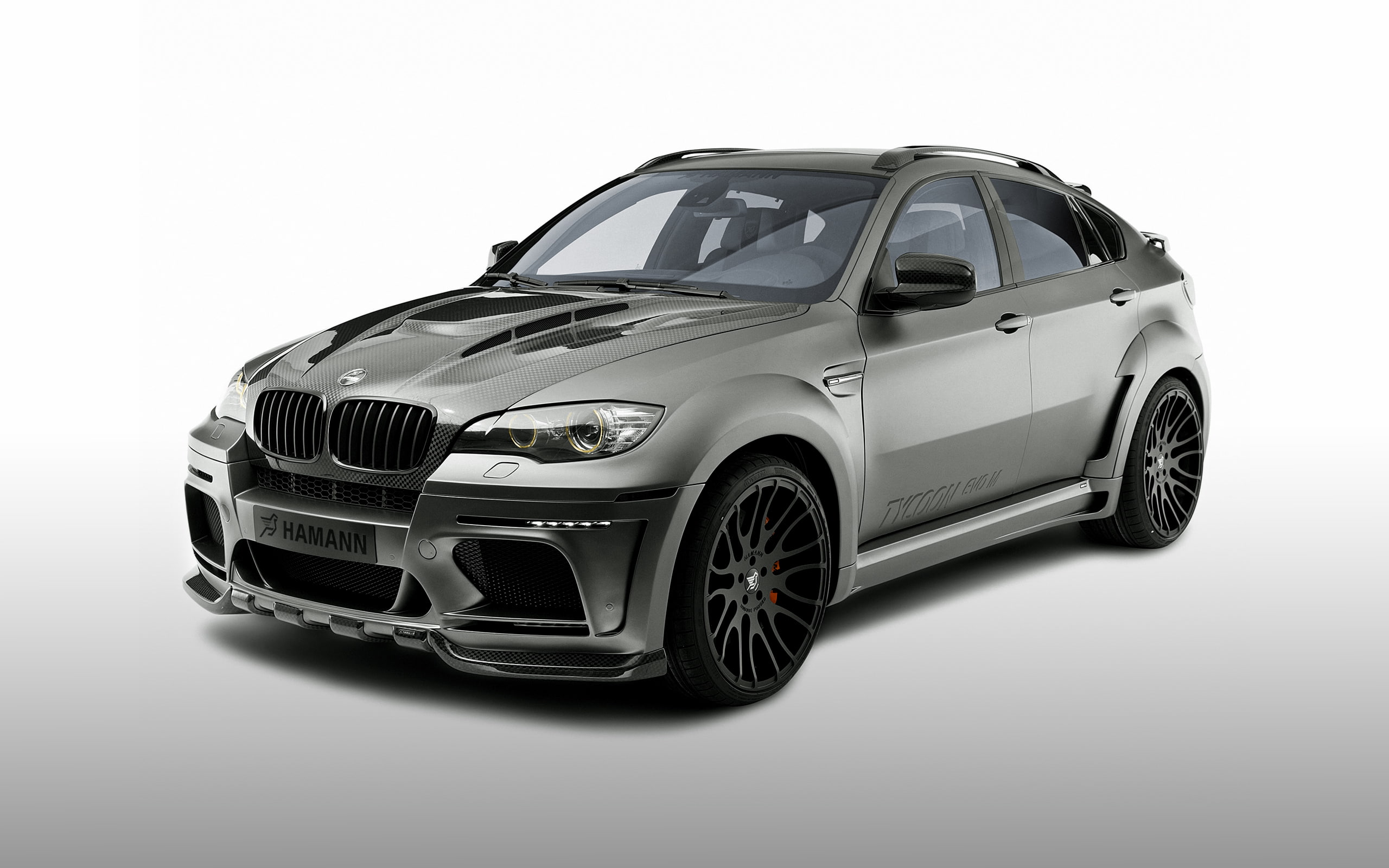 X6 M, BMW, 2K, E71, black background, Hamann, HD Wallpaper
