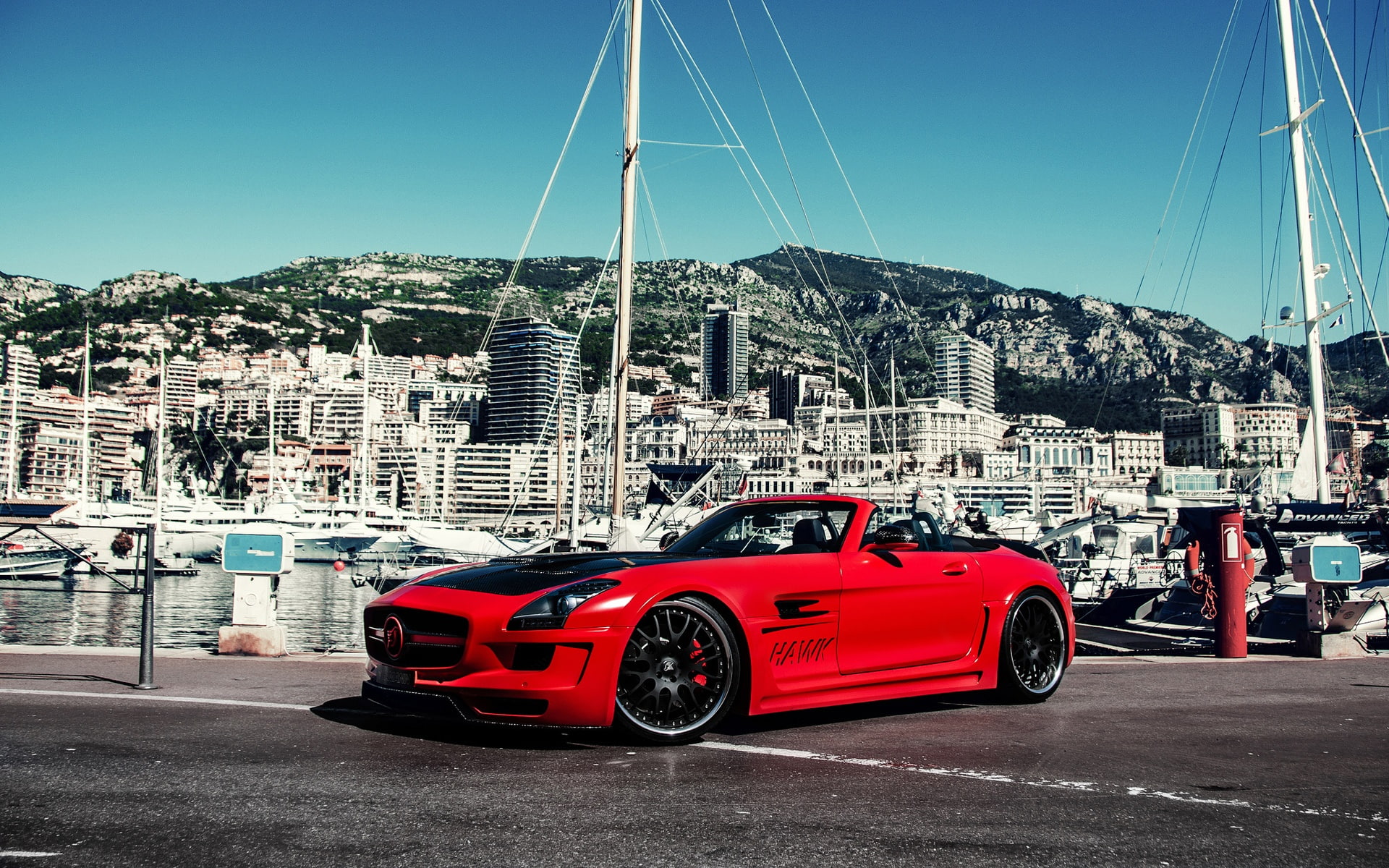 Benz, sls, Red, amg, Hamann, mercedes, 1080P, Supercar, HD Wallpaper