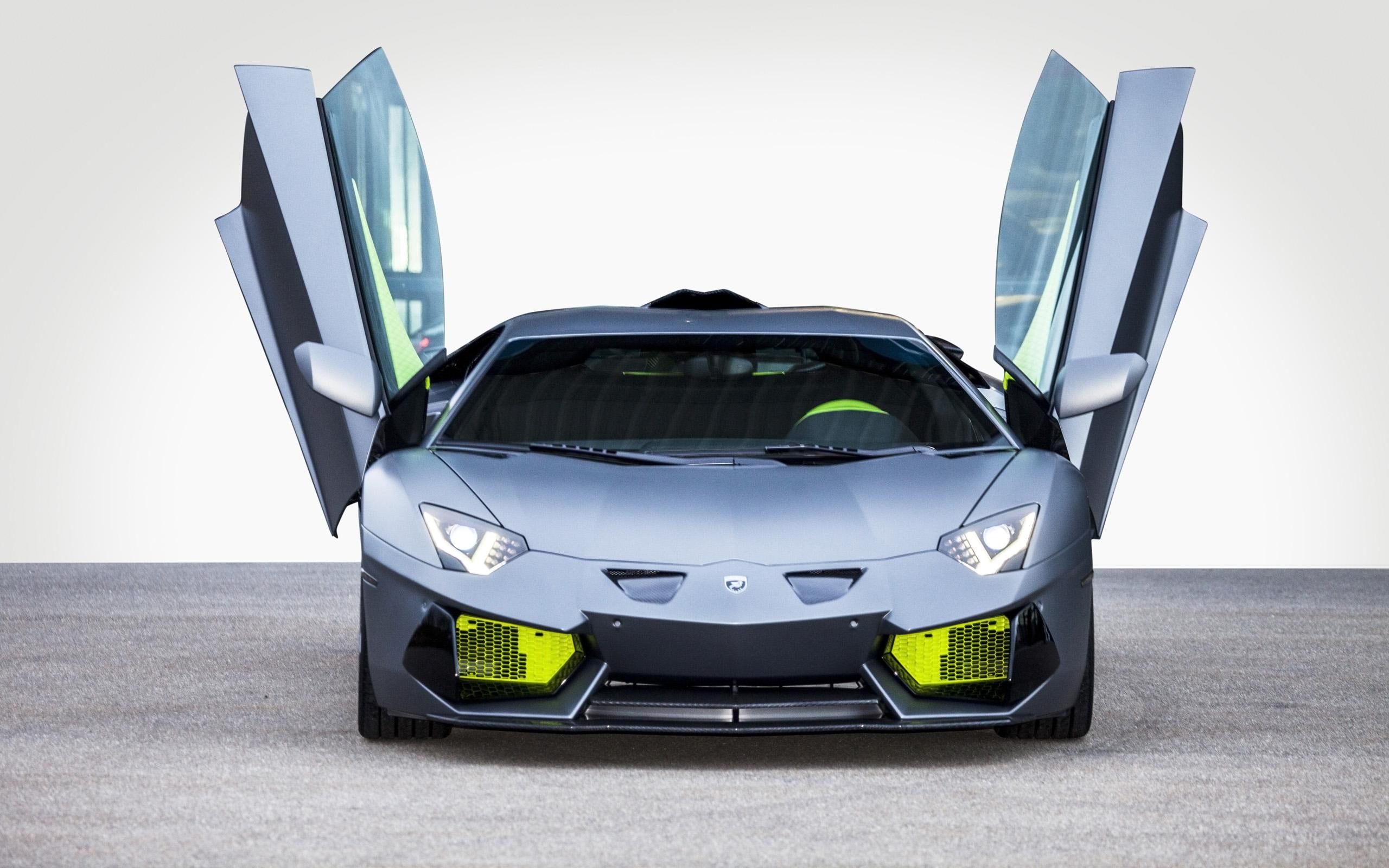 limited, gray, sports, aventador, hamann, coupe, 2K, lamborghini, cars, 2014, HD Wallpaper