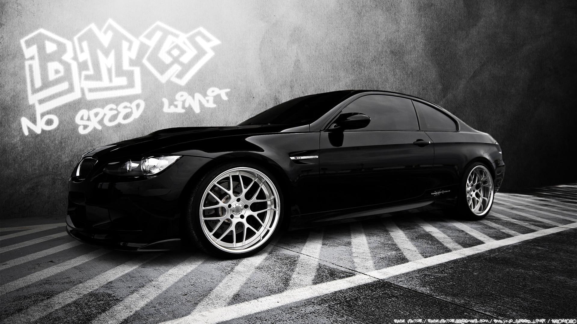 photo, bmw, cars, speed, 1080P, limit, greyscale, HD Wallpaper