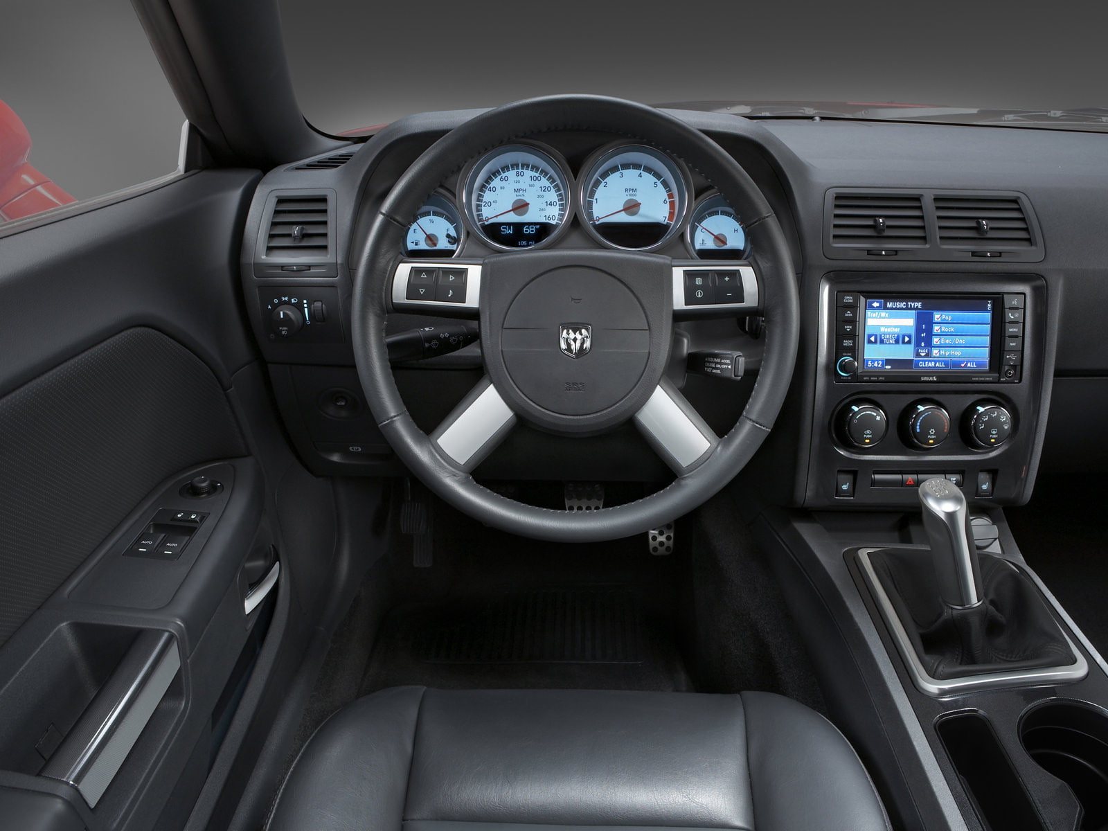 2008, r t, interior, muscle, challenger, 720P, dodge, HD Wallpaper