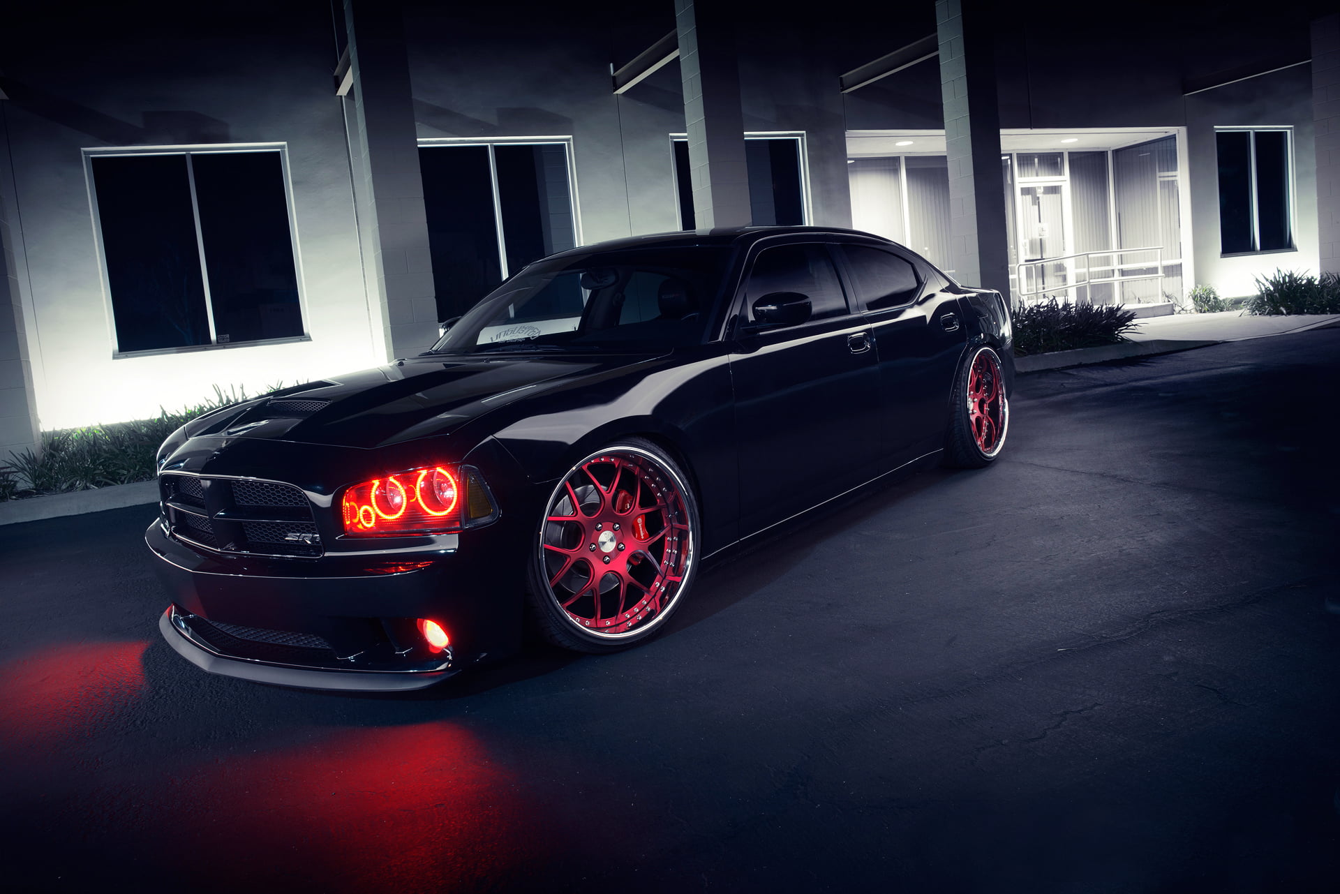 grille, architecture, dodge, parking Lot, technology, city, headlight, illuminated, modern, motion, By AvantGardeWheels, land Vehicle, sedan, fuel and Power Generation, HD Wallpaper