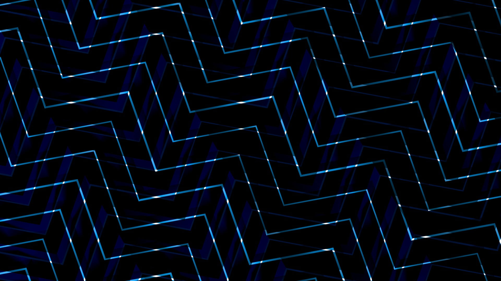 indoors, repetition, blue, zig zag, black color, glowing, close-up, design, staircase, abstract, illuminated, full frame, wall - building feature, pattern, HD Wallpaper