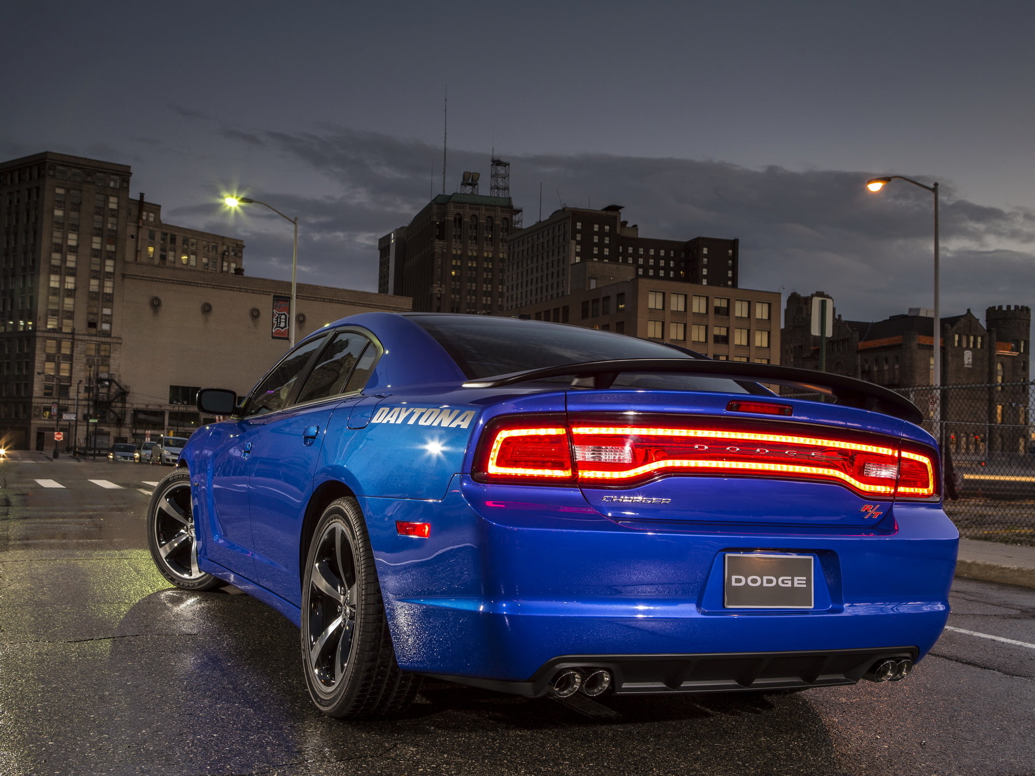Daytona, Dodge, light, stop, back, lights, R/T, 1080P, Charger, HD Wallpaper