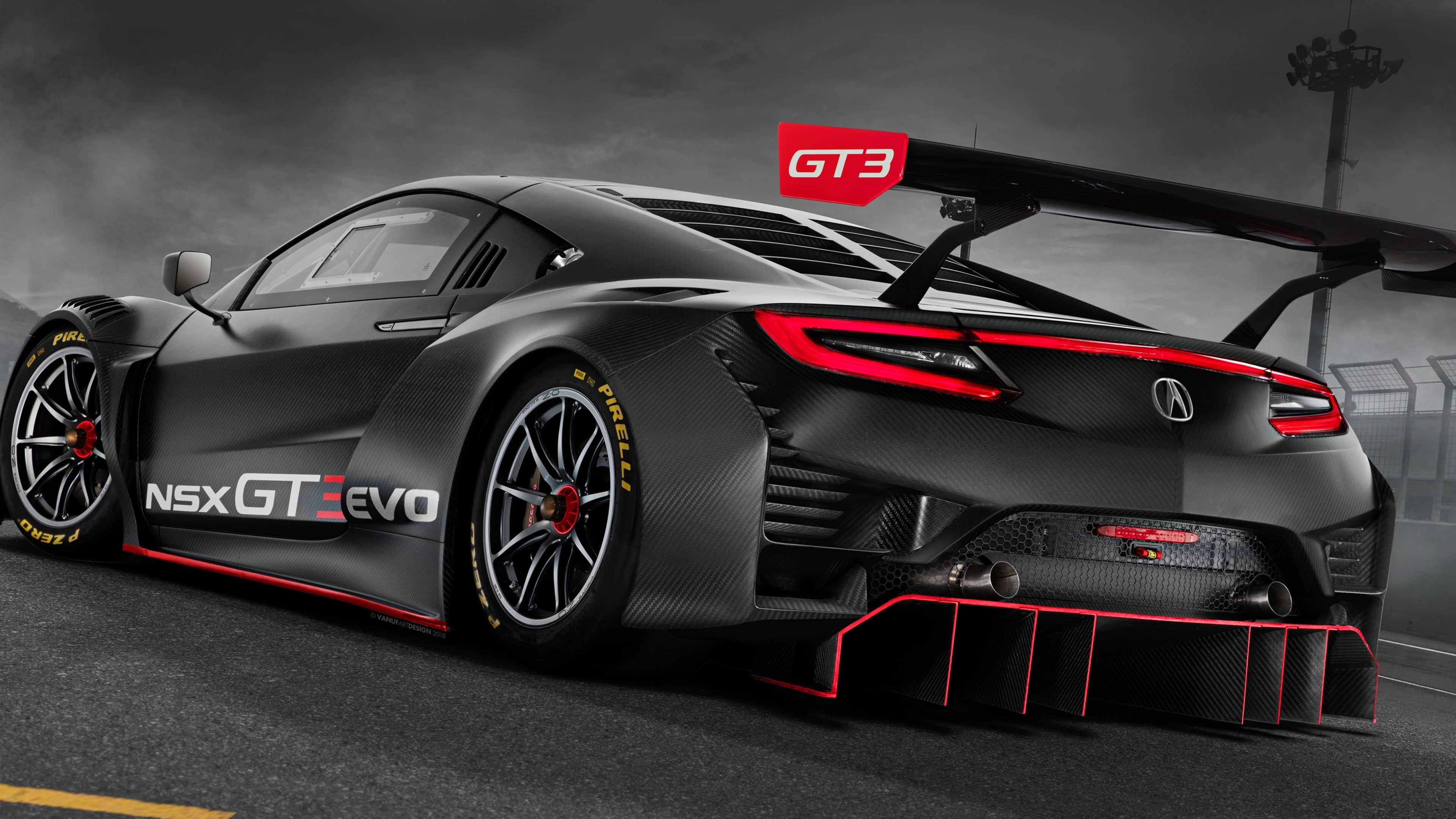 supercar, 2019 Cars, Acura NSX GT3 Evo, 4K, 4K, HD Wallpaper
