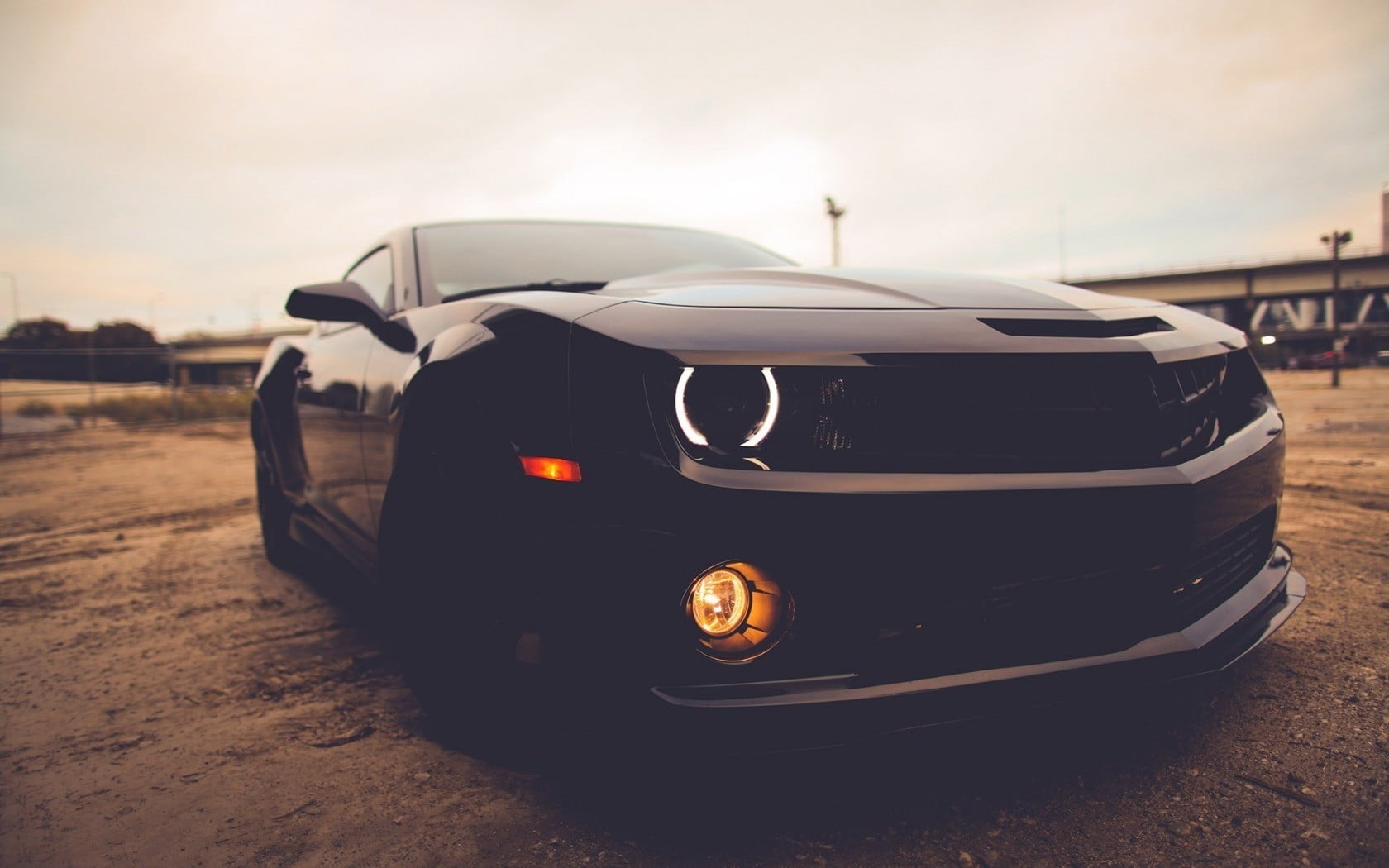 car, day, black, sky, parking, stationary, focus on foreground, land vehicle, outdoors, transportation, city, camaro, nature, street, no people, mode of transportation, HD Wallpaper