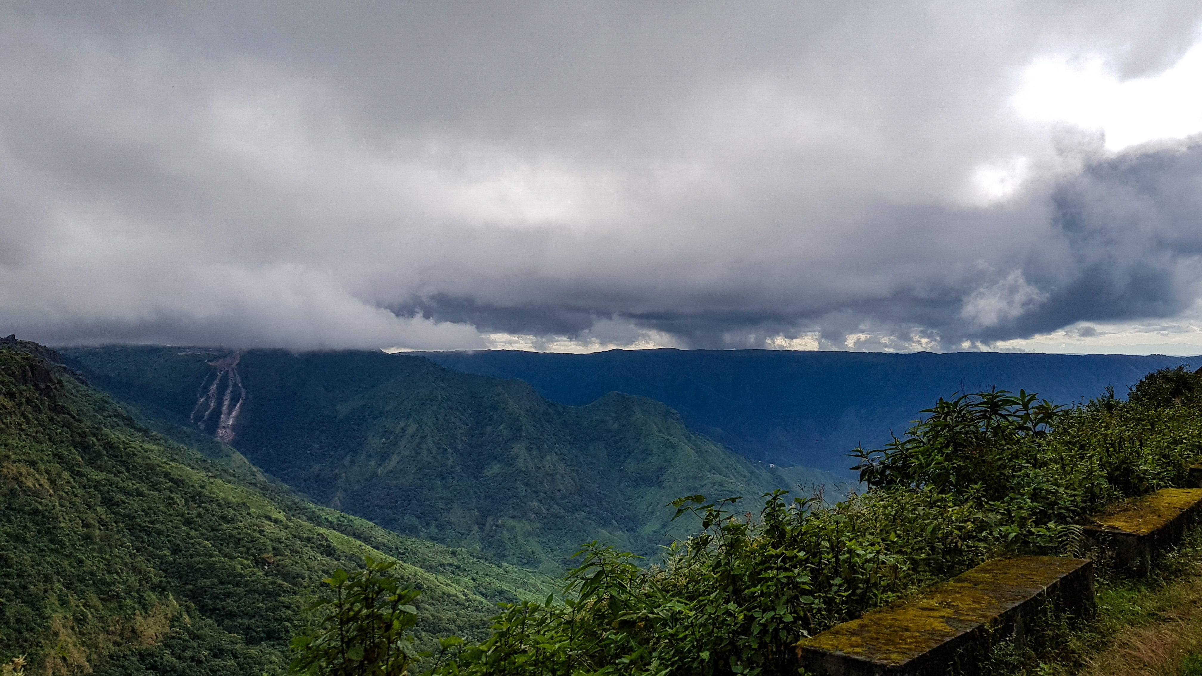 overcast, tree, thunderstorm, landscape, rain, day, no people, ominous, storm cloud, beauty in nature, scenics - nature, plant, outdoors, shillong, storm, HD Wallpaper