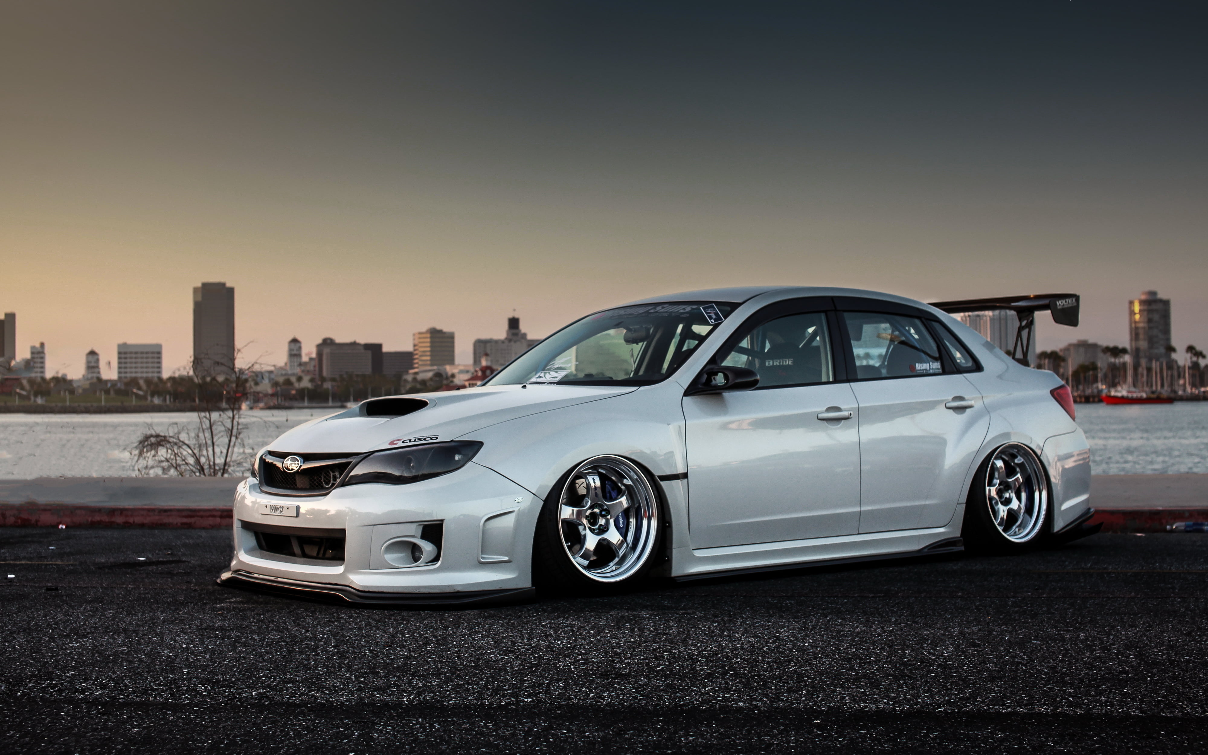 hq, city, nature, Impreza, shiny, building exterior, copy space, 4K, speed, built structure, outdoors, land Vehicle, wheel, new, stationary, HD Wallpaper