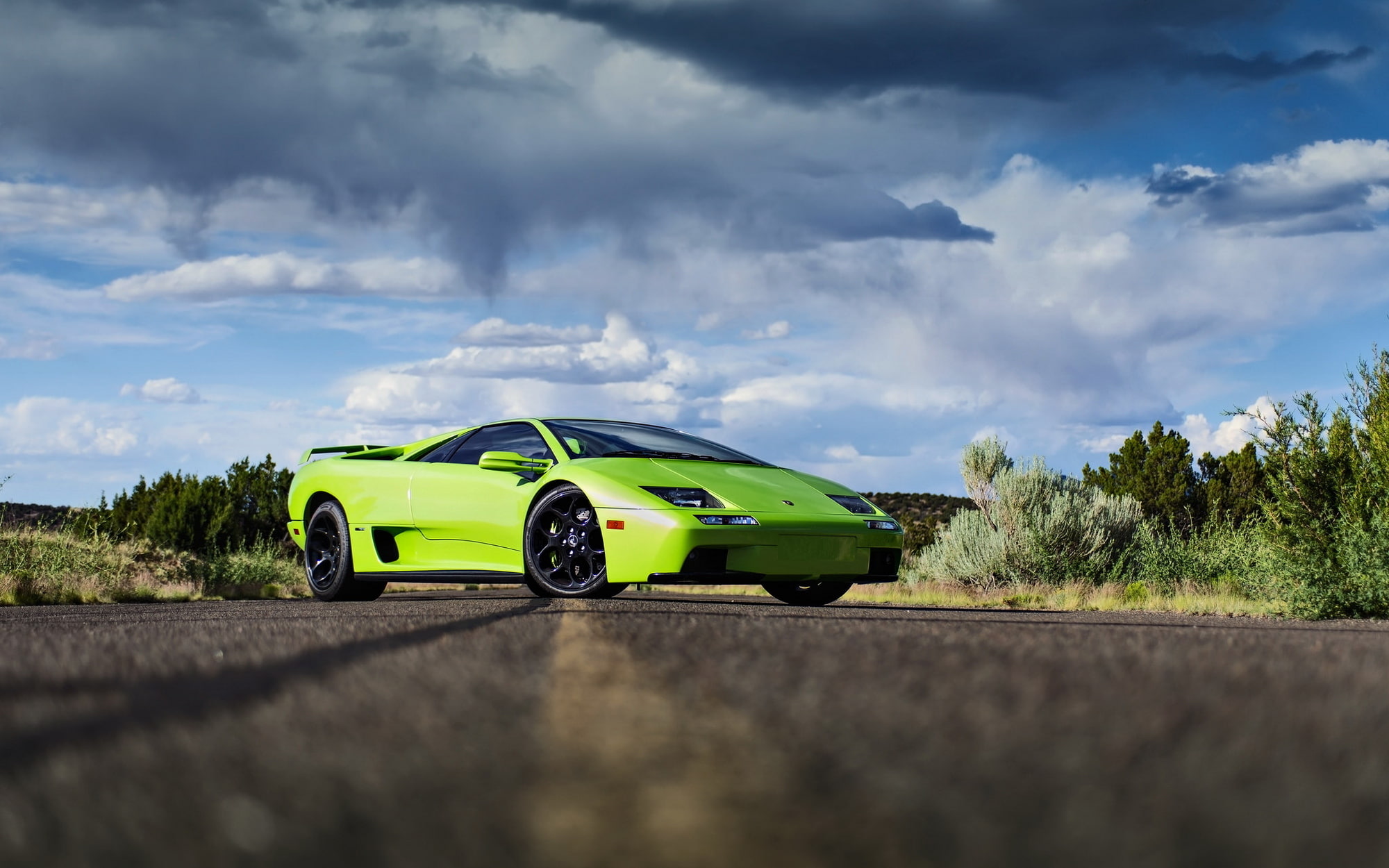 supercar, lunchbox photoworks, diablo, lamborghini, rechange, 1080P, road, HD Wallpaper