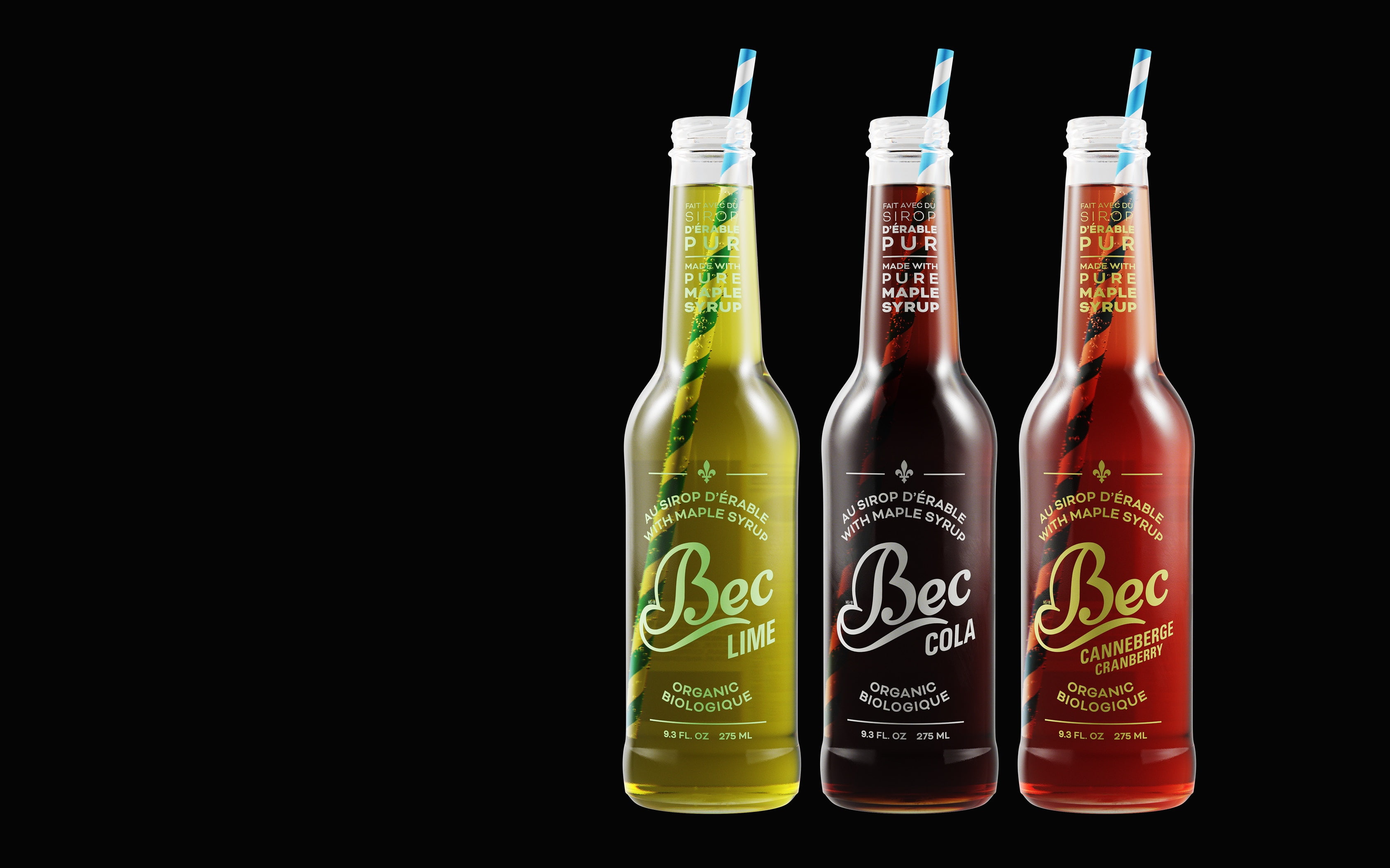 2K, Bec Cola Bottles, straws, Maxime Roz, drink, art, HD Wallpaper