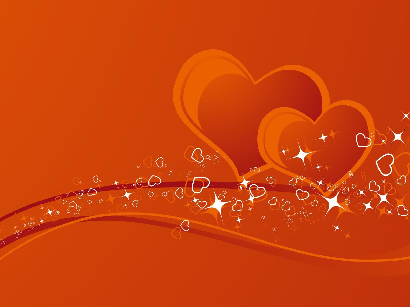 beautiful, valentine Card, hearts, no people, rain, romance, bright, celebration, backdrop, decoration, symbol, orange color, creativity, design, 720P, HD Wallpaper