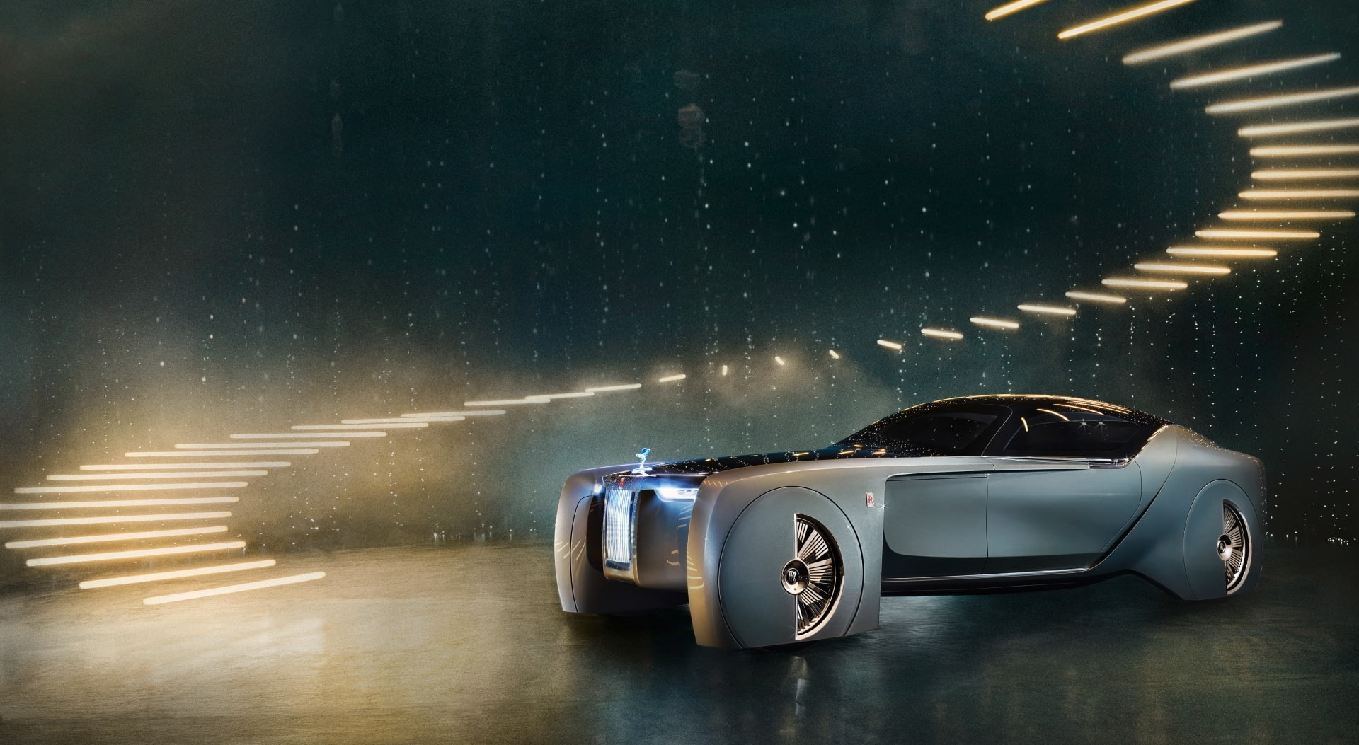  motor vehicle, lighting equipment, shiny, Cars, motion, royce, travel, rolls, transportation, illuminated, vision, 1080P, no people, HD Wallpaper