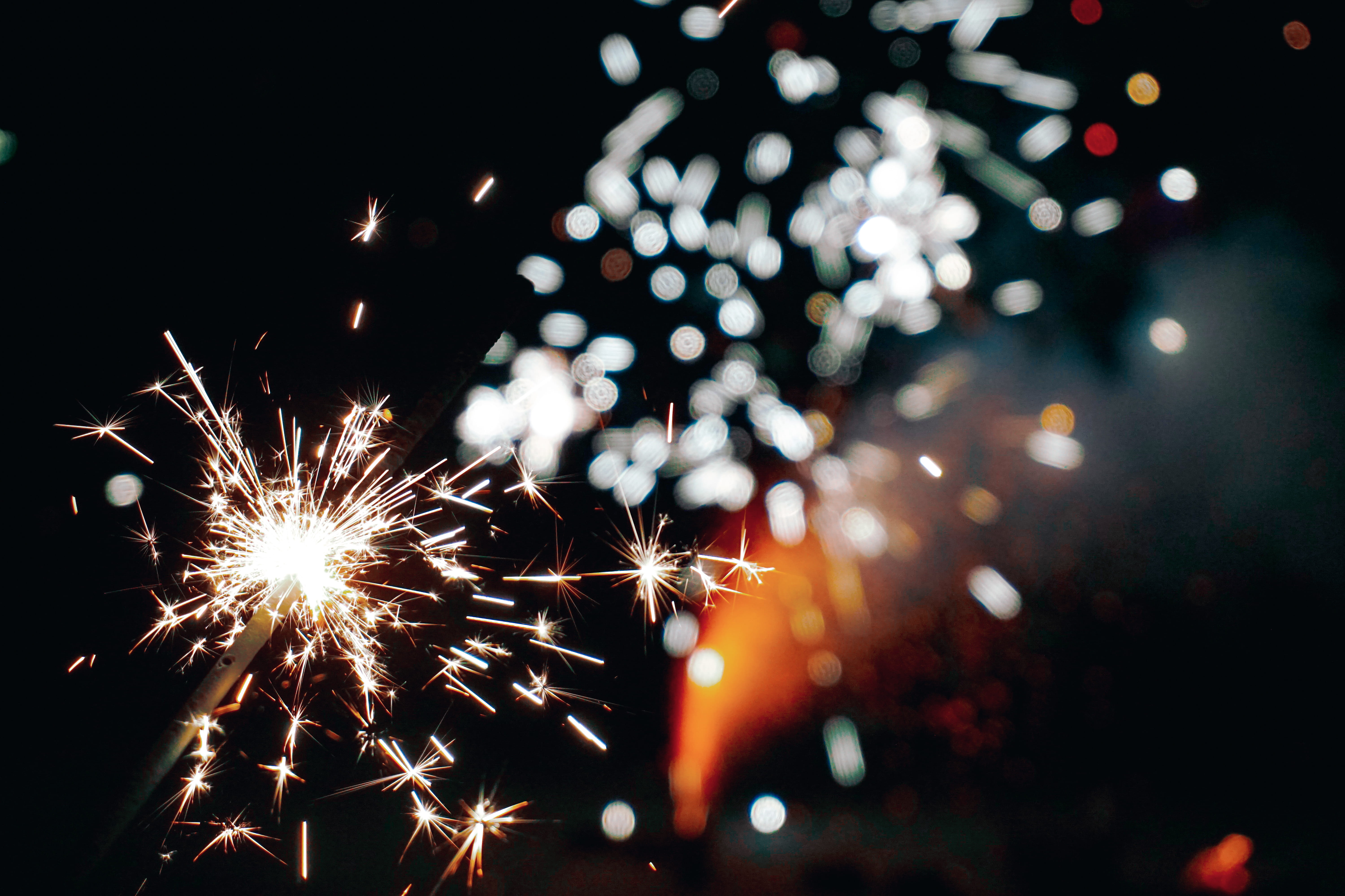 sparkler, firework - man made object, 5K, night, human, exploding, glowing, party, light, firework, firework display, calm, fireworks, event, holiday, HD Wallpaper