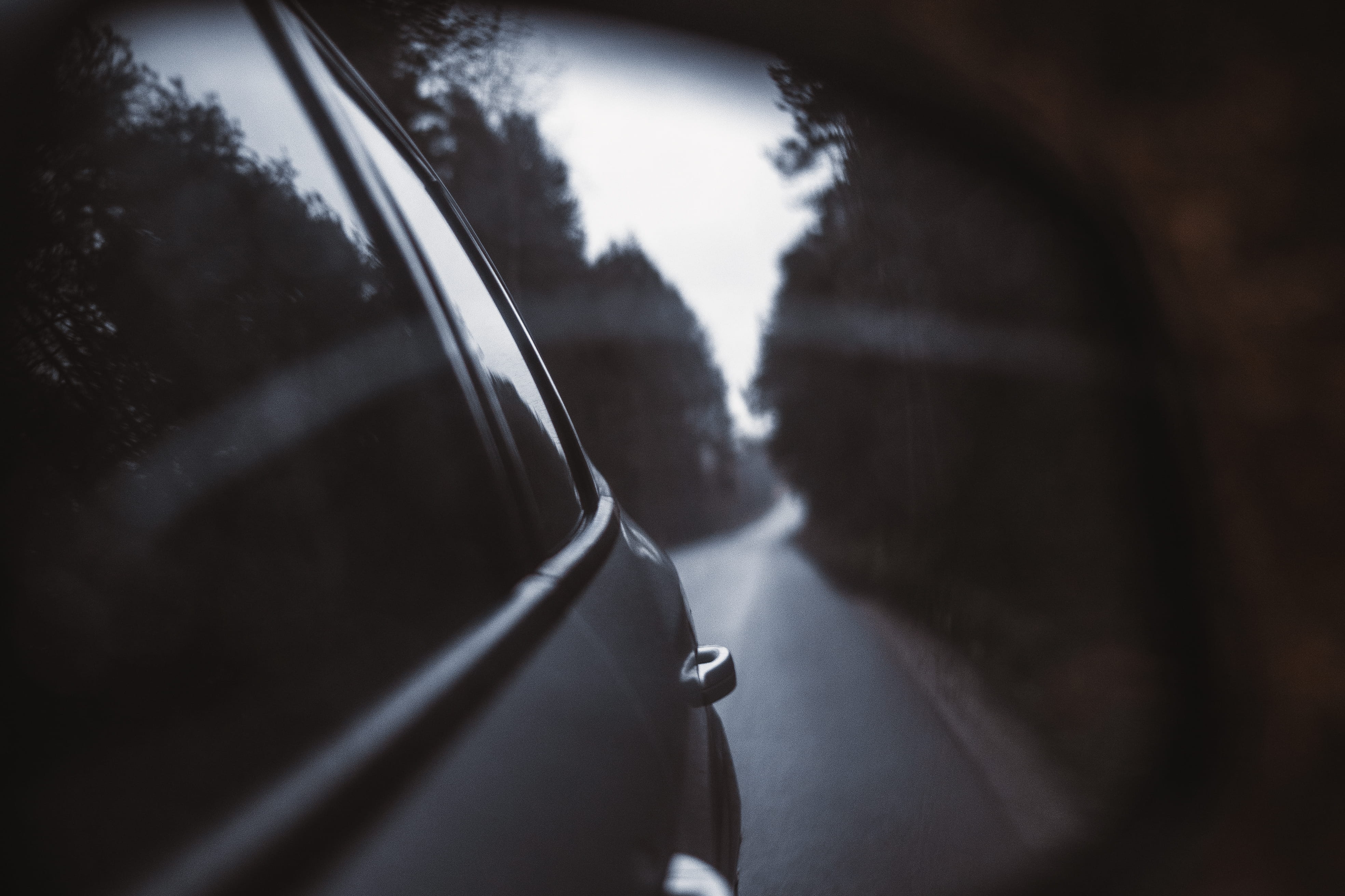 reflection, motor vehicle, poland, wildernes, motion, adventure, day, selective focus, car, beautiful, color, focus on foreground, trees, forest, transportation, HD Wallpaper