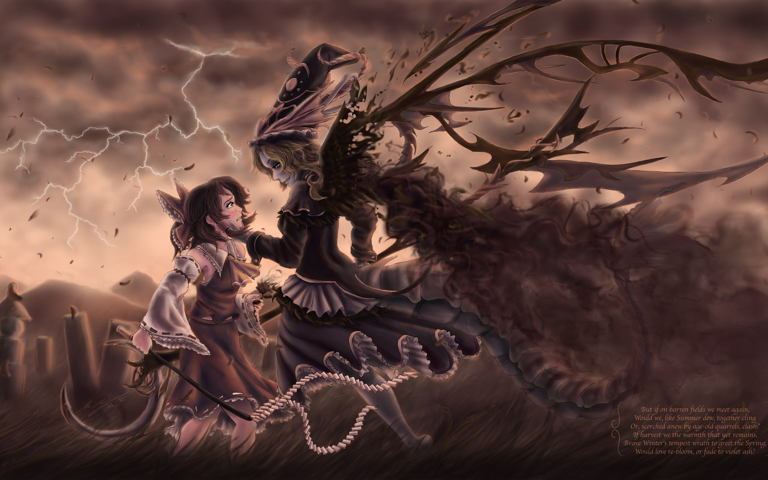 character, girl, hd, 2K, fantasy, animated, witch, HD Wallpaper