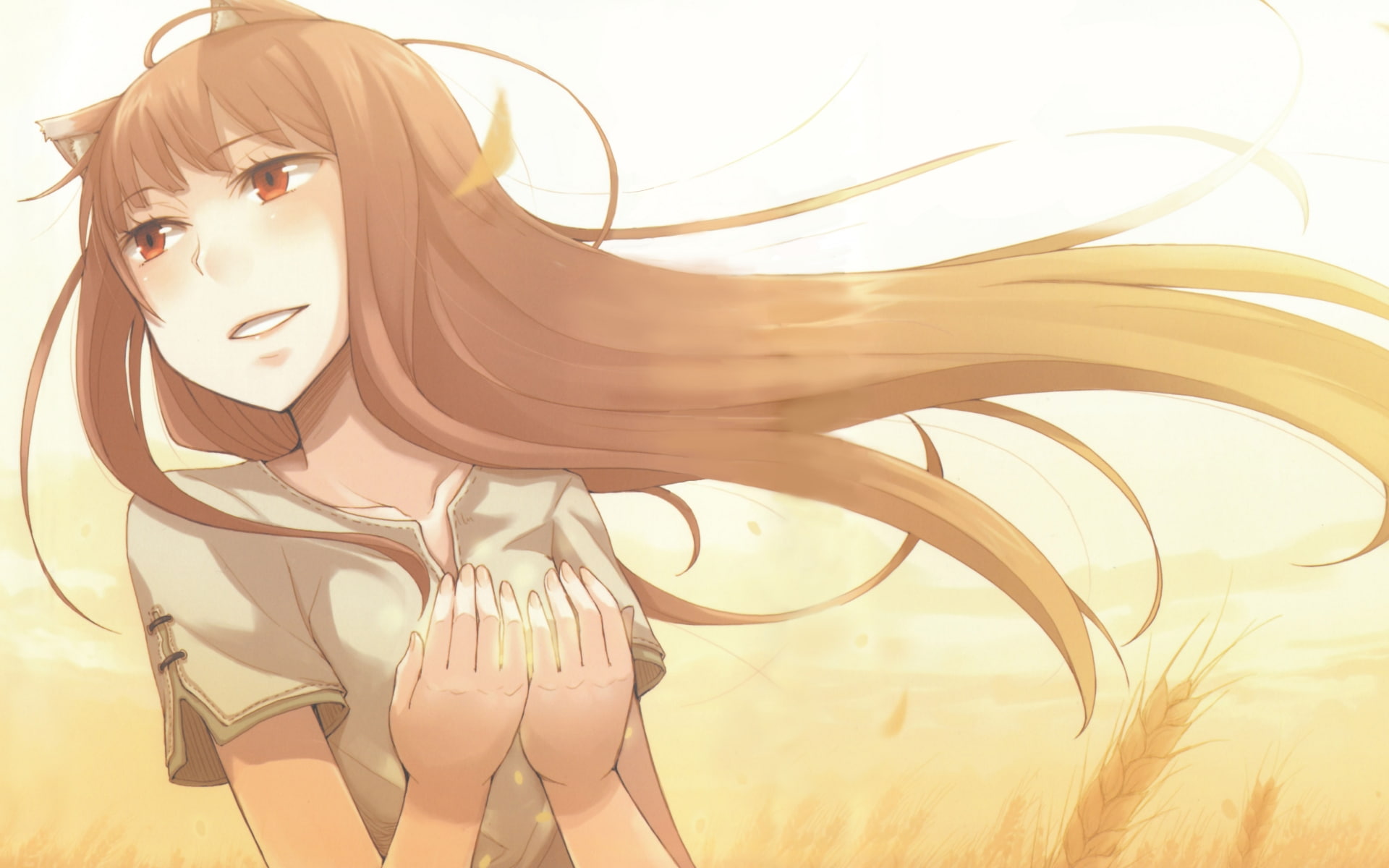 spice, Holo the Wise, wolf, wise, hd, hot, art, holo, Spice and Wolf, 1080P, x, anime, HD Wallpaper