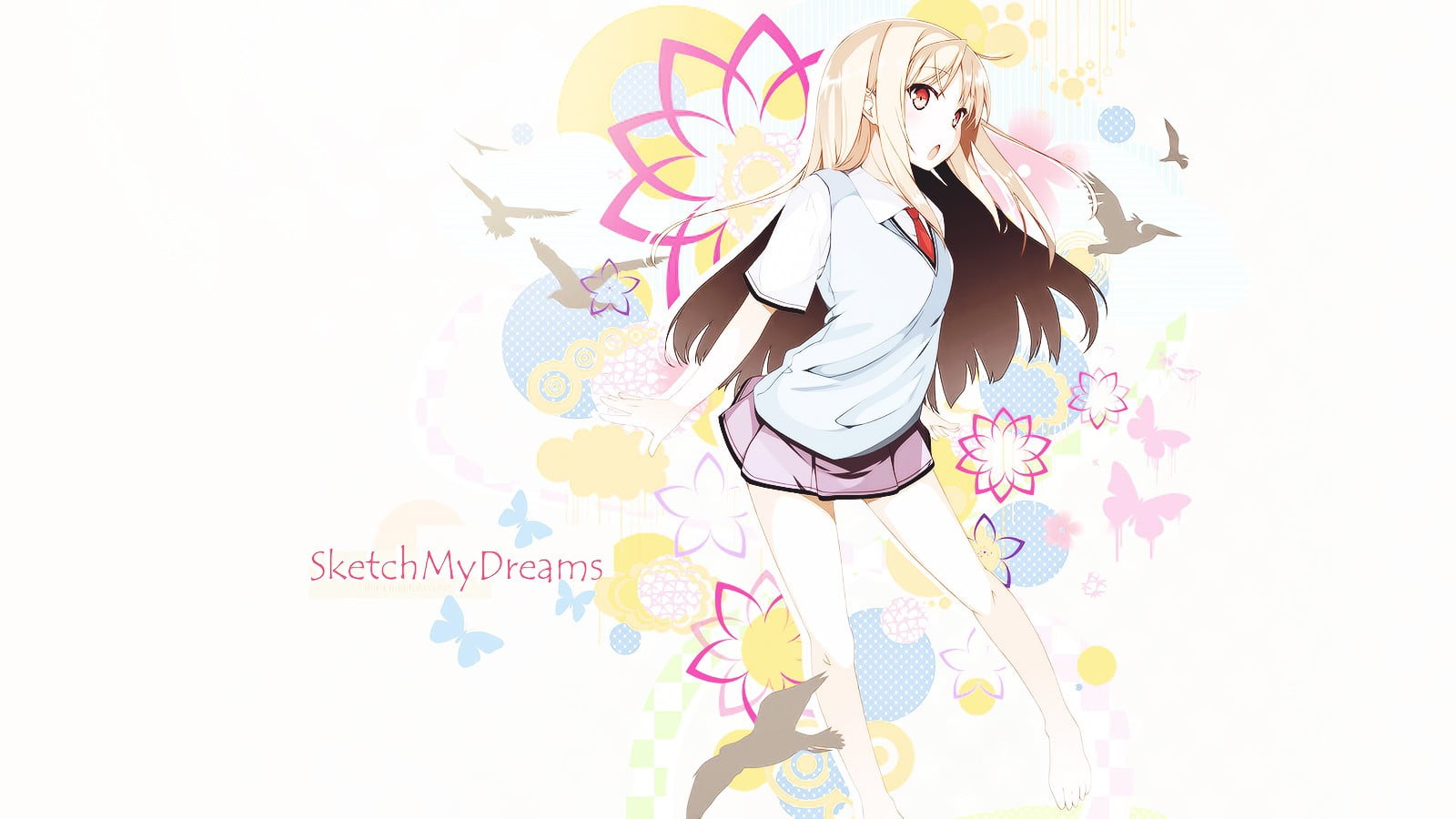 lifestyles, young women, blonde, clothing, fashion, beautiful woman, simple background, anime girls, anime, indoors, women, digital composite, dancing, HD Wallpaper