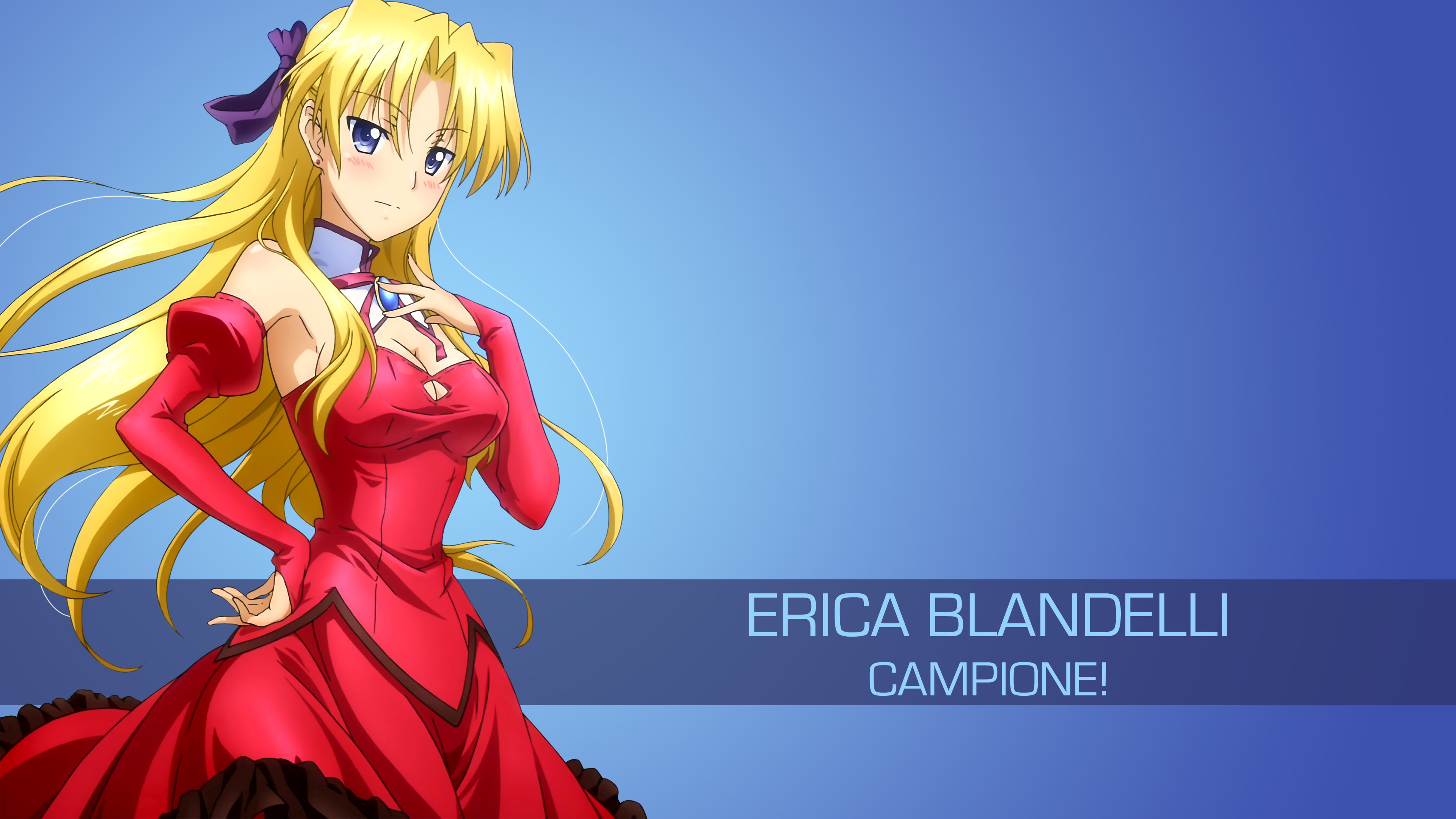 Campione!, Erica Blandelli, anime girls, 4K, HD Wallpaper