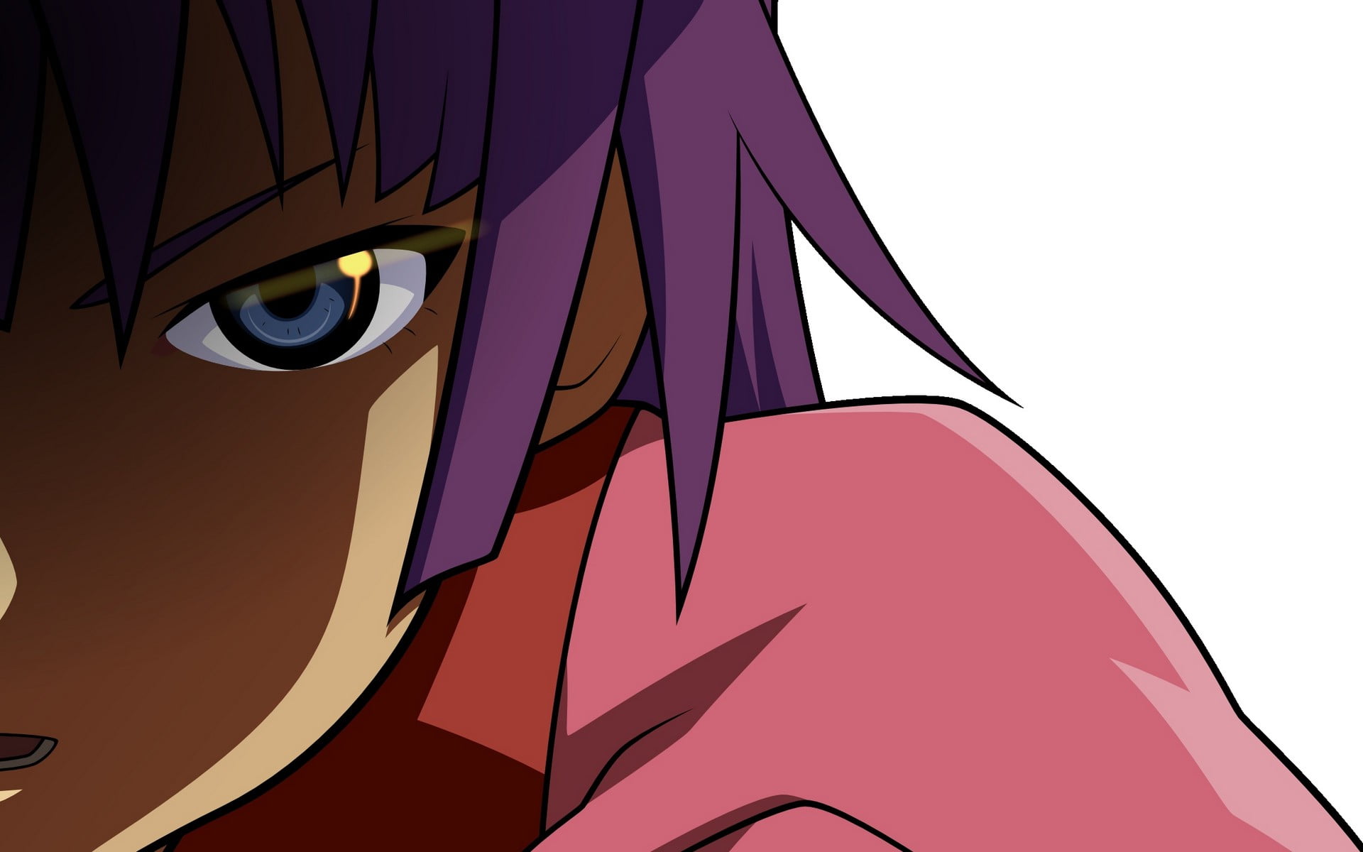 protection, 1080P, backgrounds, nature, Monogatari Series, painting, red, glass - material, day, anime, full frame, outdoors, purple, no people, abstract, HD Wallpaper