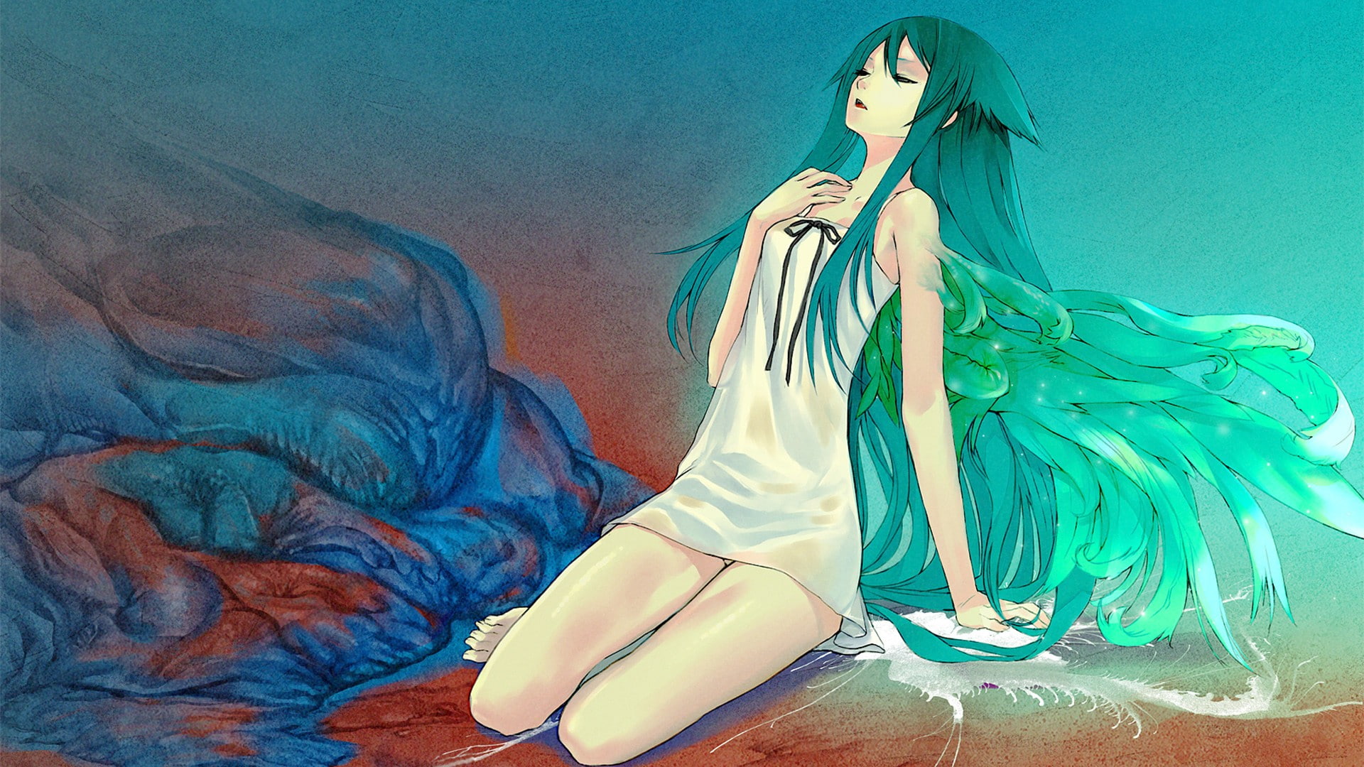 saya, uta, song, 1080P, anime, visual, novel, hd, drawing, no, digital/artwork, HD Wallpaper