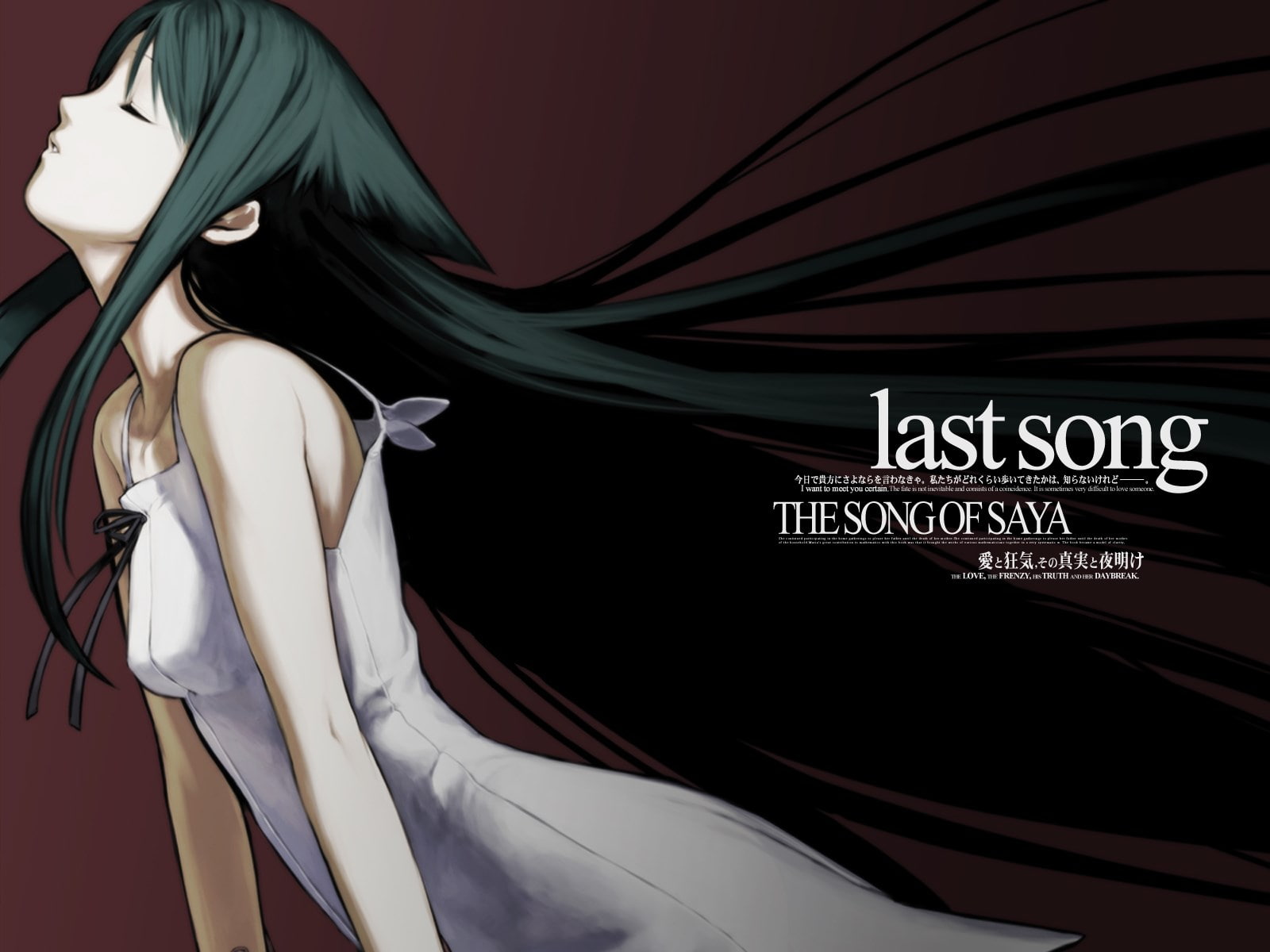 text, 720P, fashion, textile, indoors, lifestyles, side view, art and craft, representation, saya no uta, no people, mode of transportation, transportation, HD Wallpaper