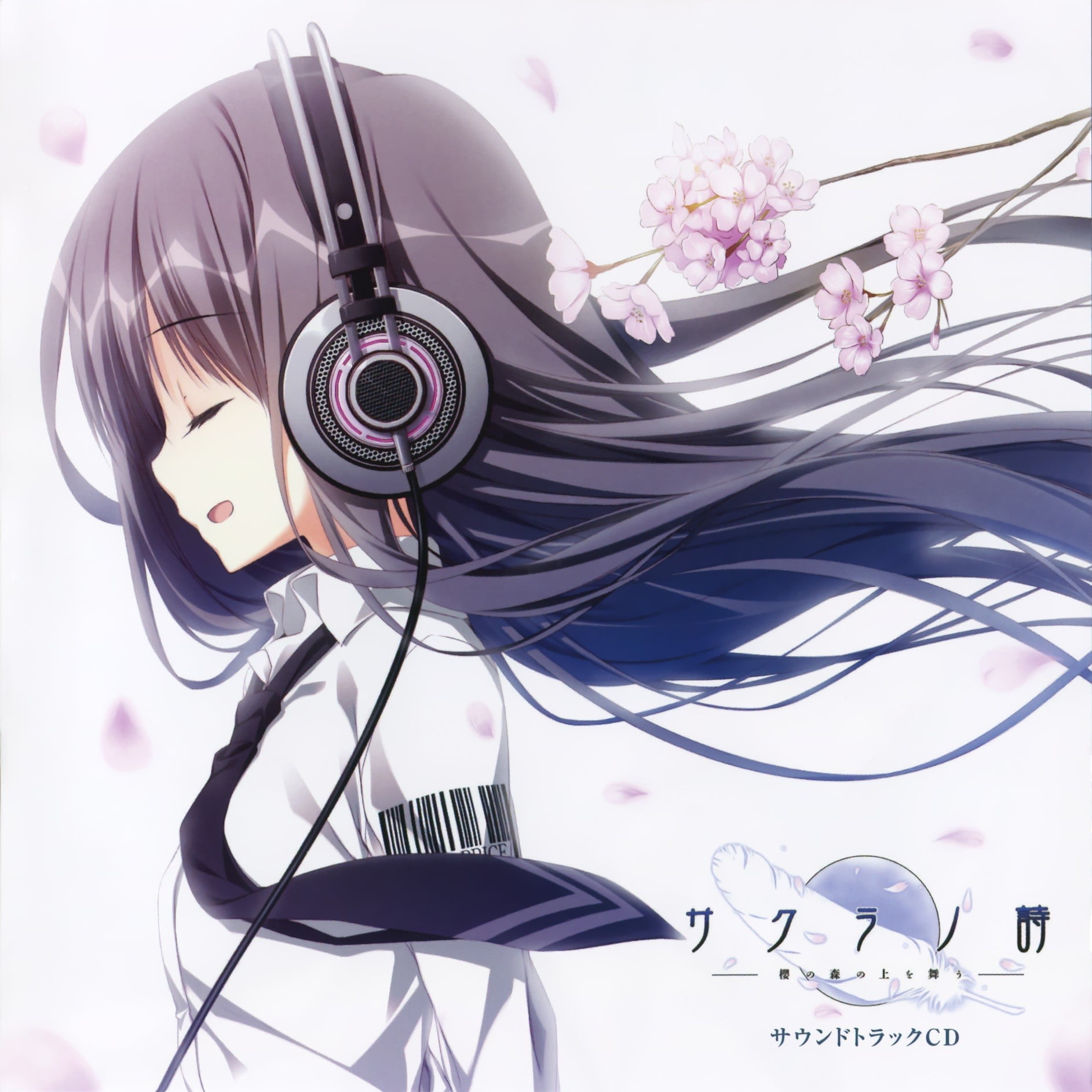fragility, technology, headphones, nature, no people, purple, close-up, anime, freshness, indoors, Sakura no Uta, vulnerability, anime girls, plant, 720P, Phone HD Wallpaper