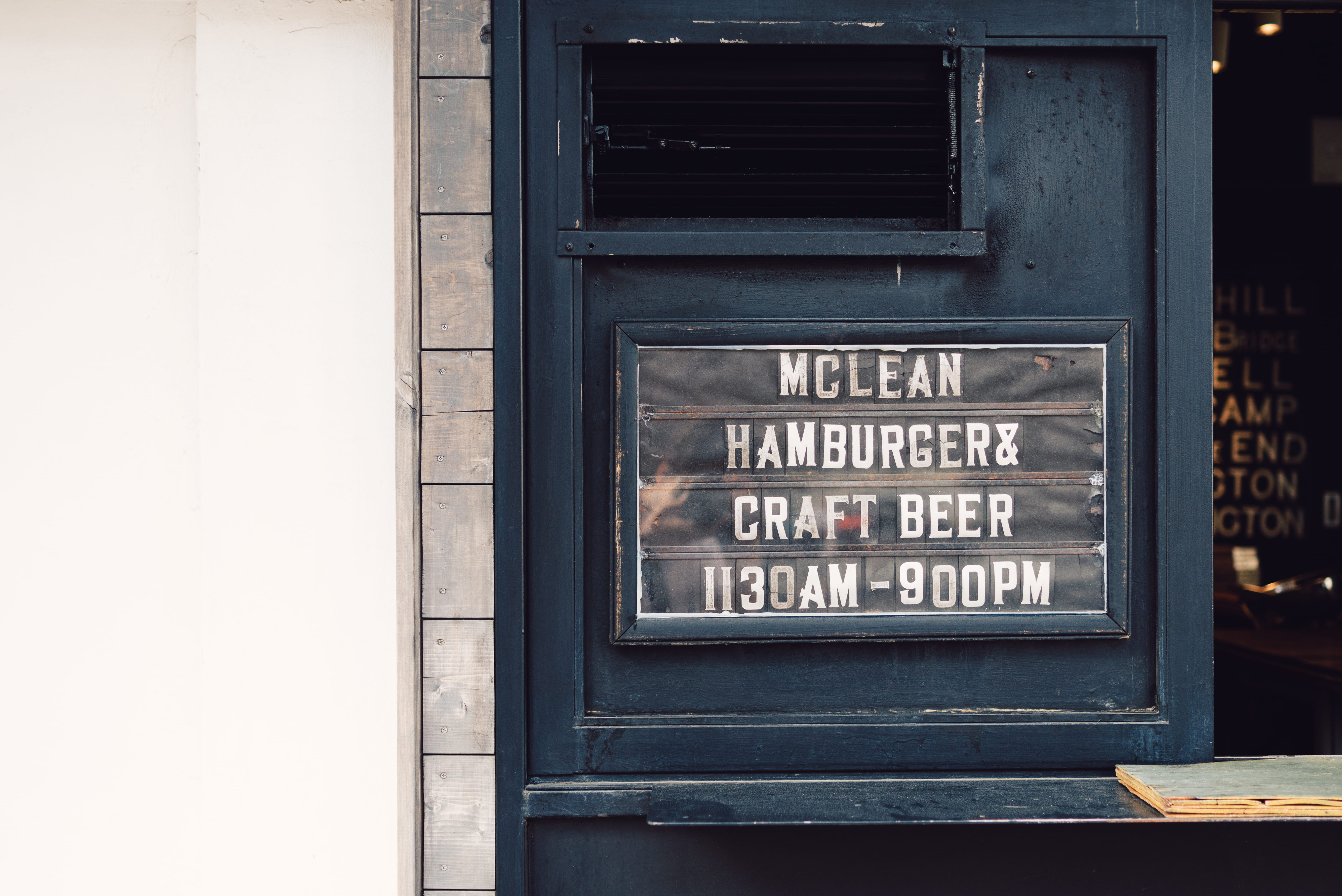 built structure, curtain, door, capital letter, hamburger, window shade, pub, craftbeer, no people, transparent, information sign, information, wood - material, HD Wallpaper