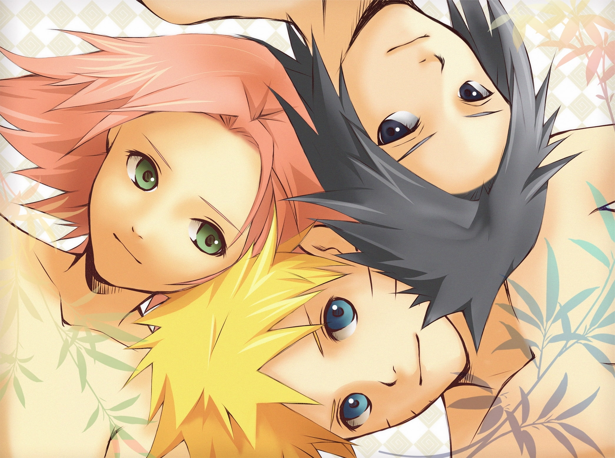 guys, Sasuke, Naruto, 1080P, Uzumaki, pink hair, team 7, Sakura, girl, Sakura Haruno, Sasuke Uchiha, HD Wallpaper