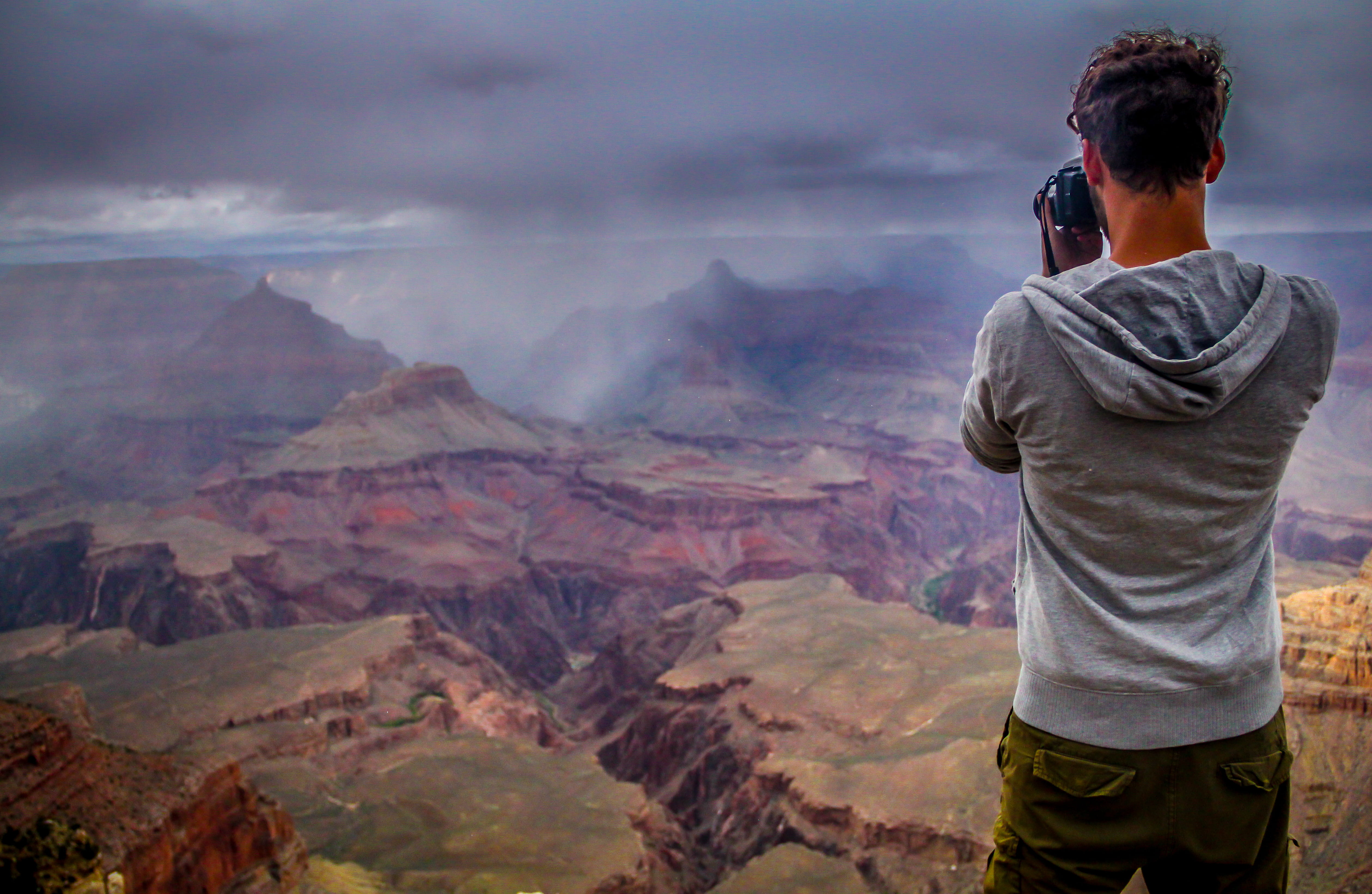 one person, scenics - nature, looking at view, outdoors, casual clothing, 4K, travel, mountain, united states, activity, environment, beauty in nature, HD Wallpaper