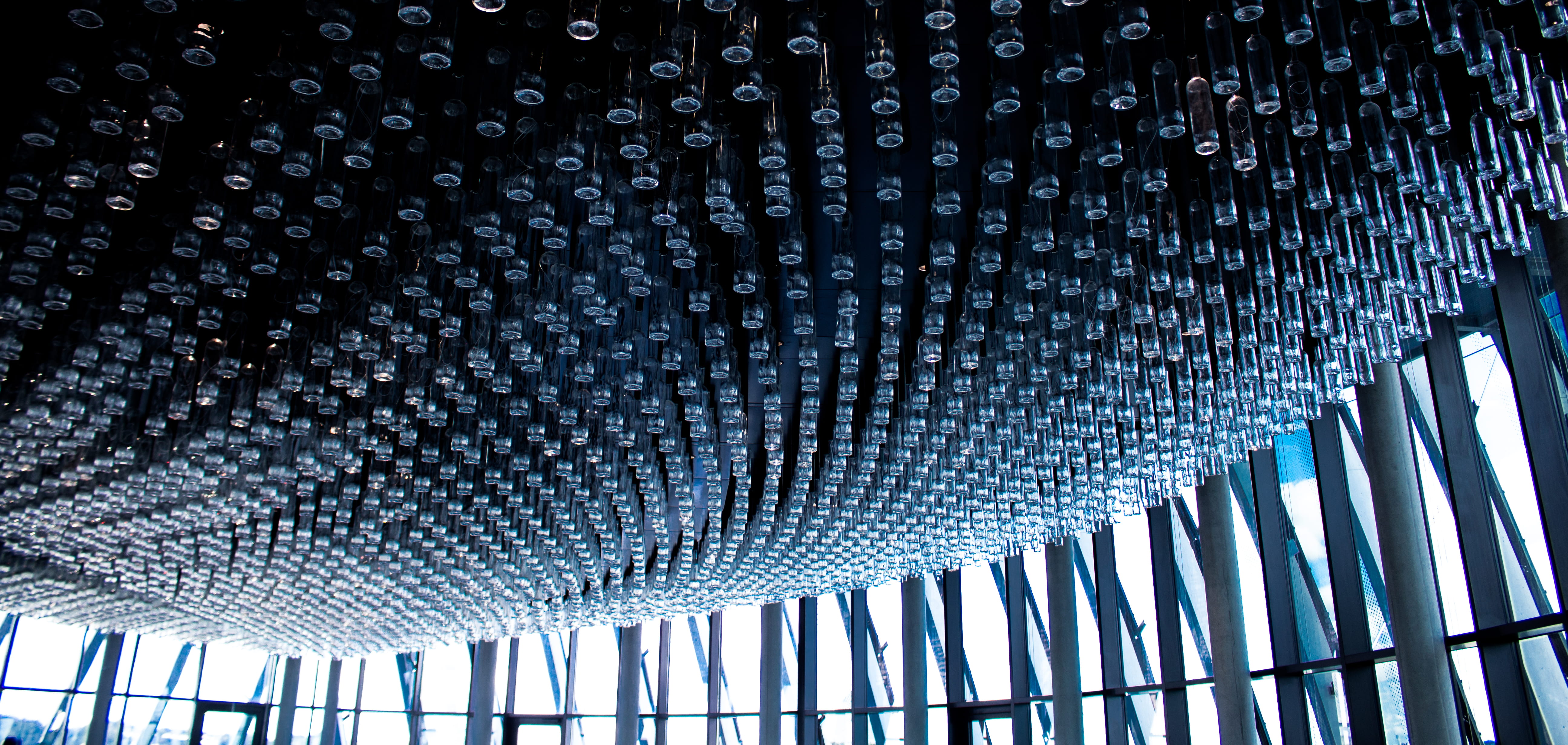 architecture, 5K, photo, indoors, modern, steel, light, repetition, lot, ceiling, taking, no people, person, texture, low angle view, textured, design, HD Wallpaper