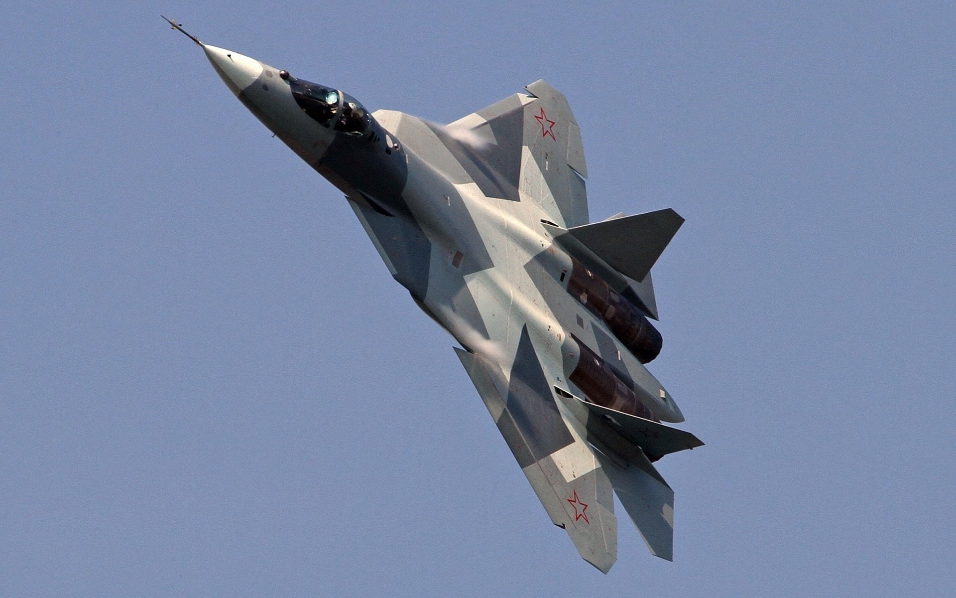 1080P, jet, military, sukhoi, russian, t 50, pak, airplane, stealth, plane, fighter, f a, HD Wallpaper