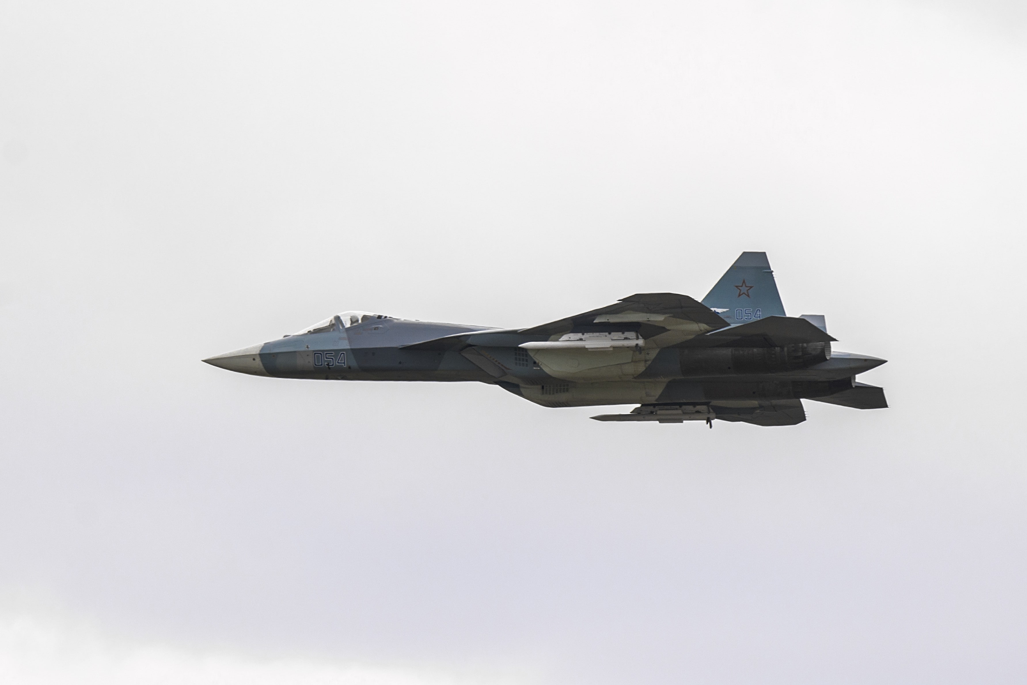 mode of transportation, Sukhoi T 50, Air Force, army, T 50, aircraft, sky, airplane, no people, Military Aircraft, copy space, fighter plane, on the move, HD Wallpaper