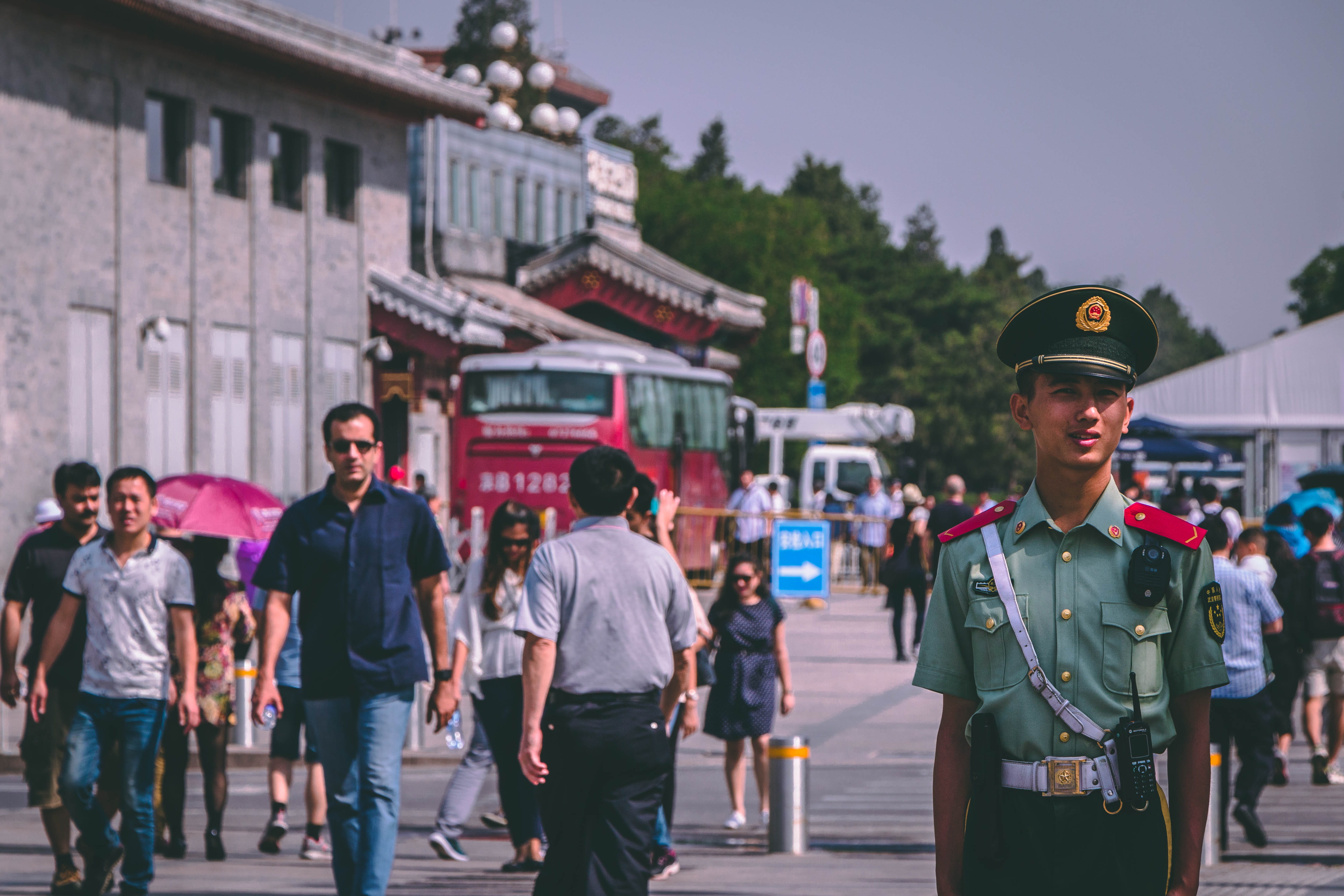 day, 4K, walking, adult, man, large group of people, tourism, city, forbidden kingdom, building exterior, real people, architecture, military, outdoors, HD Wallpaper