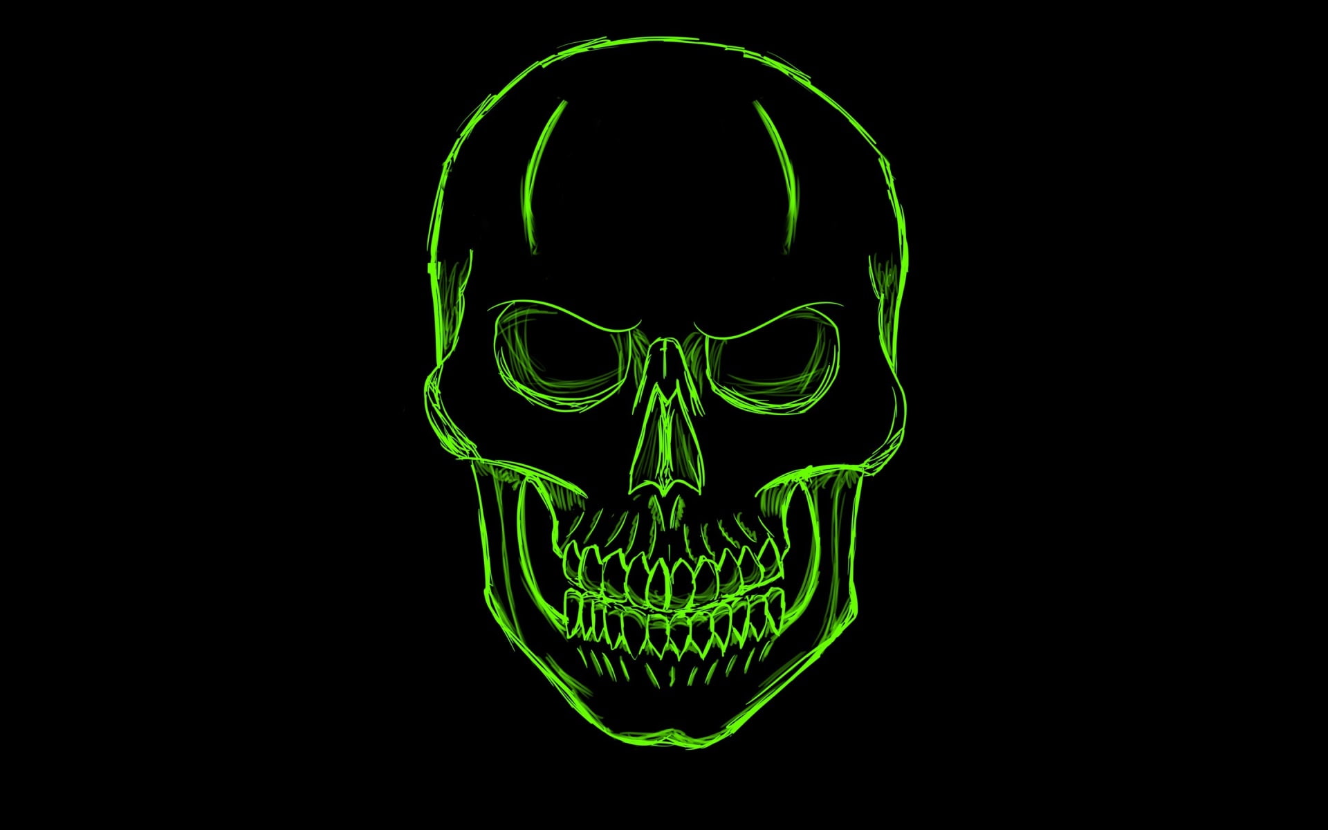 1080P, looking at camera, black background, human skull, bone, people, one animal, illuminated, body part, indoors, skull   hd widescreen, human skeleton, HD Wallpaper