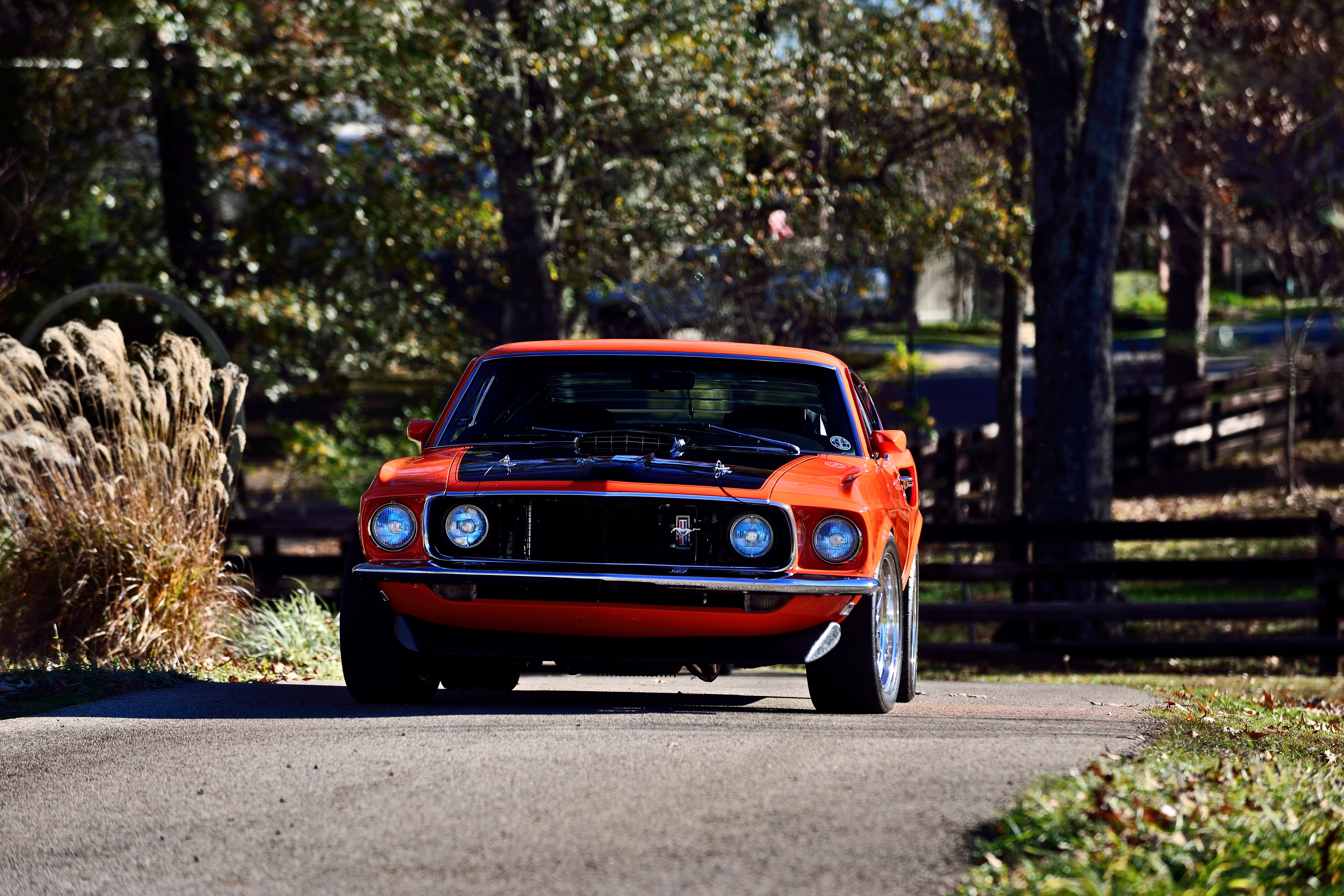 super, -10, resto, street, touring, muscle, mod, car, ford, mustang, 5K, pro, 351, usa, 1969, HD Wallpaper