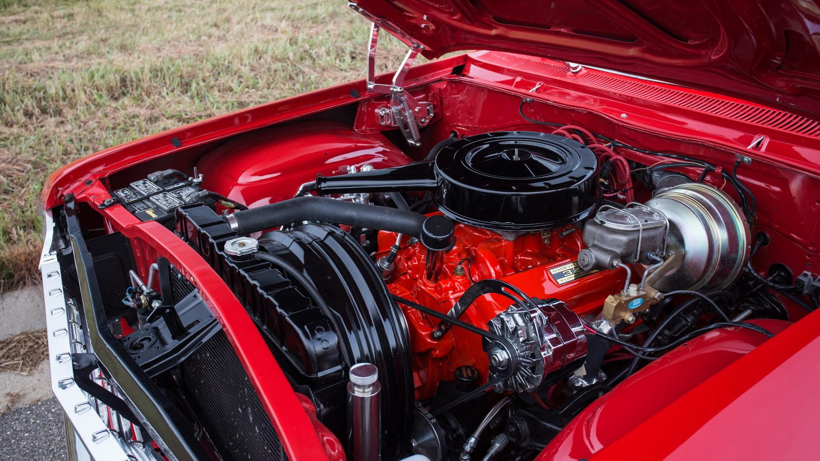 720P, air, chevrolet, mod, 1962, red, resto, cars, bel, HD Wallpaper